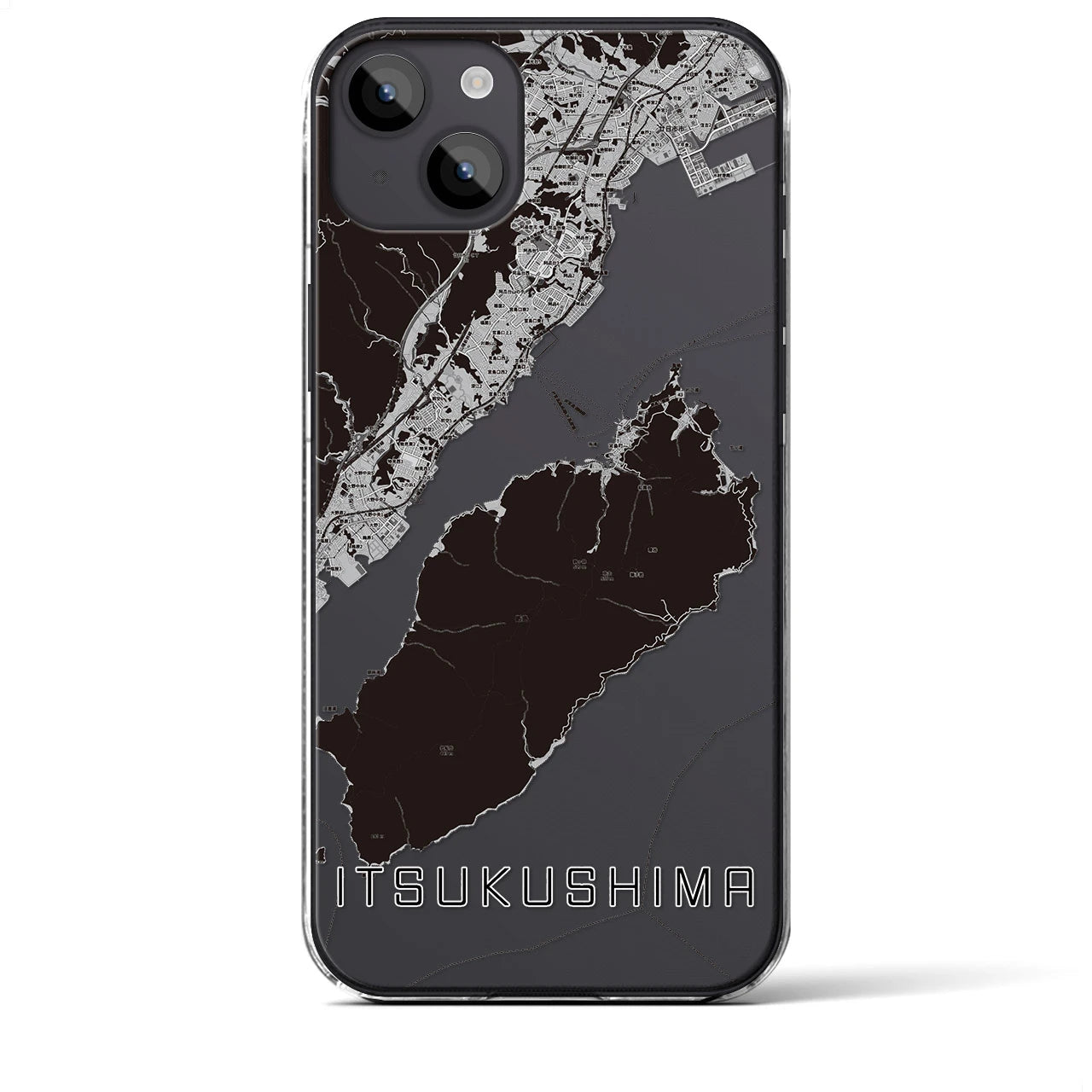 【厳島(広島県)】地図柄iPhoneケース(クリアタイプ)