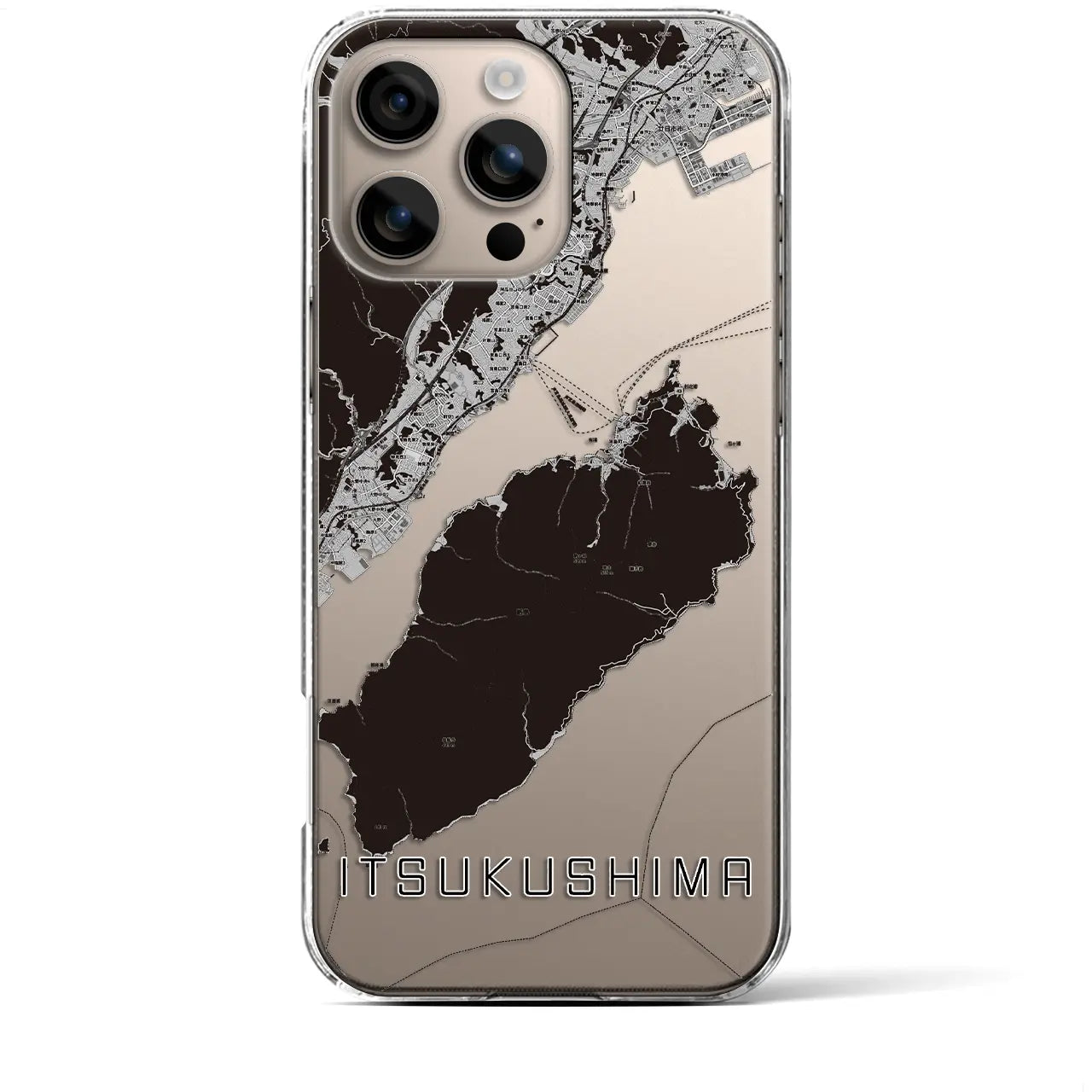 【厳島(広島県)】地図柄iPhoneケース(クリアタイプ)