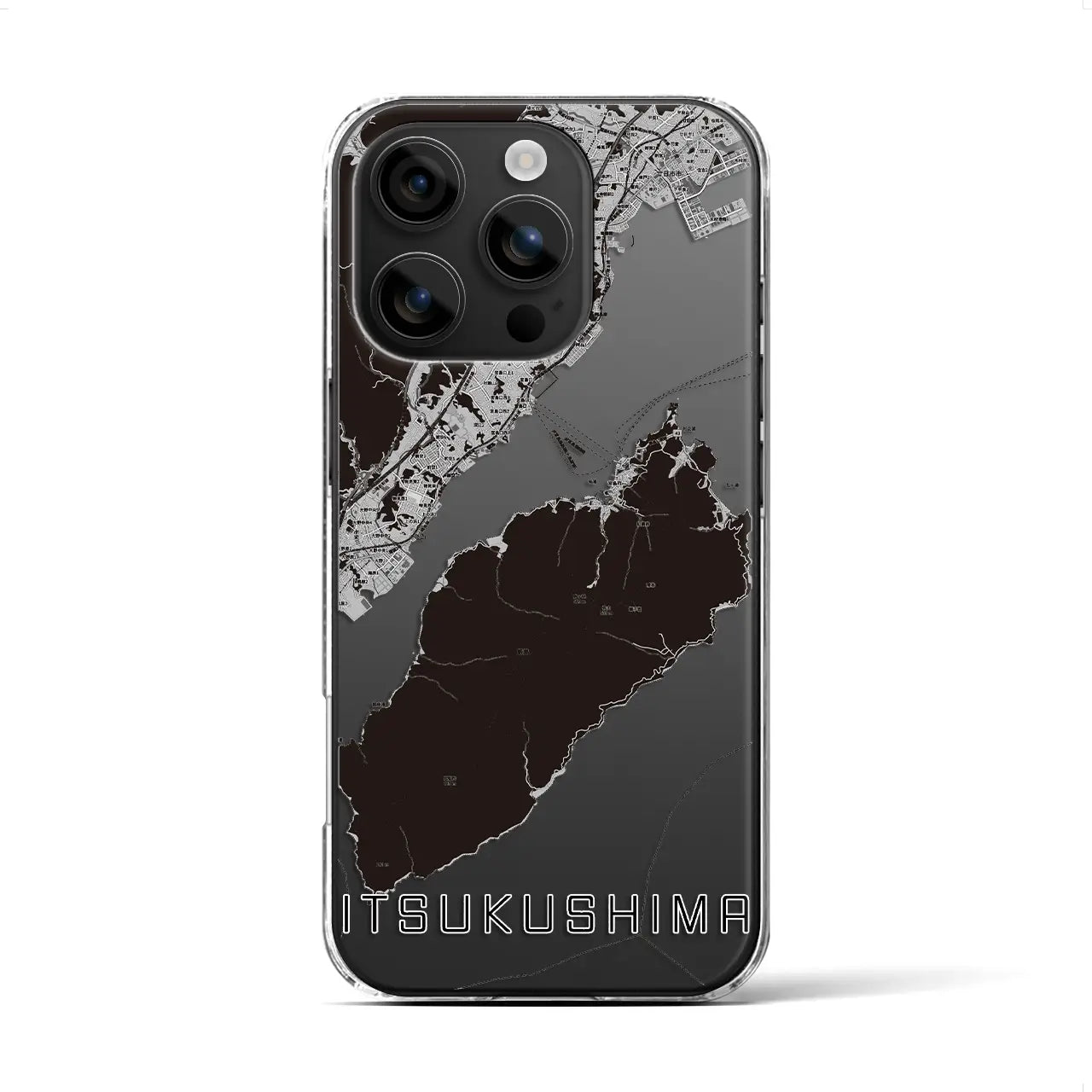 【厳島(広島県)】地図柄iPhoneケース(クリアタイプ)