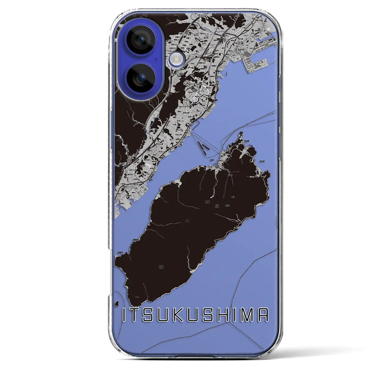 【厳島(広島県)】地図柄iPhoneケース(クリアタイプ)