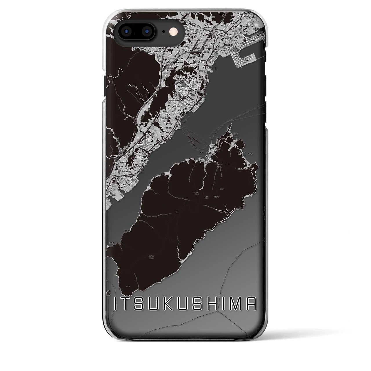 【厳島(広島県)】地図柄iPhoneケース(クリアタイプ)