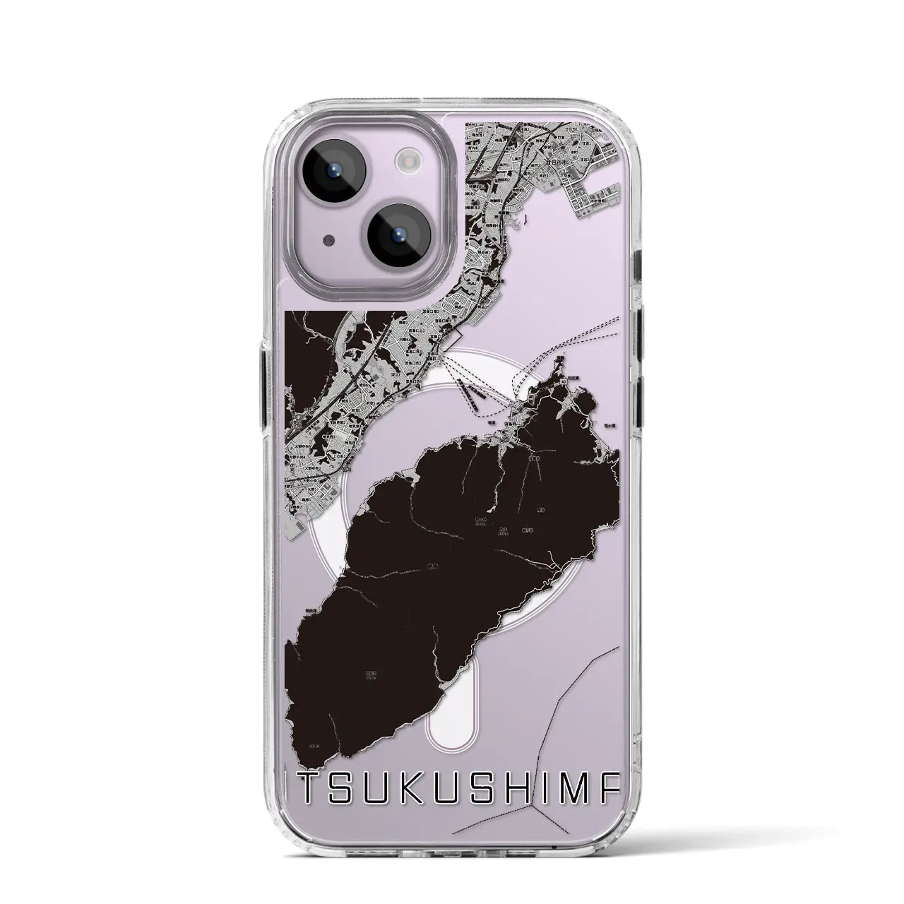 【厳島(広島県)】地図柄iPhoneケース(MagSafeタイプ)