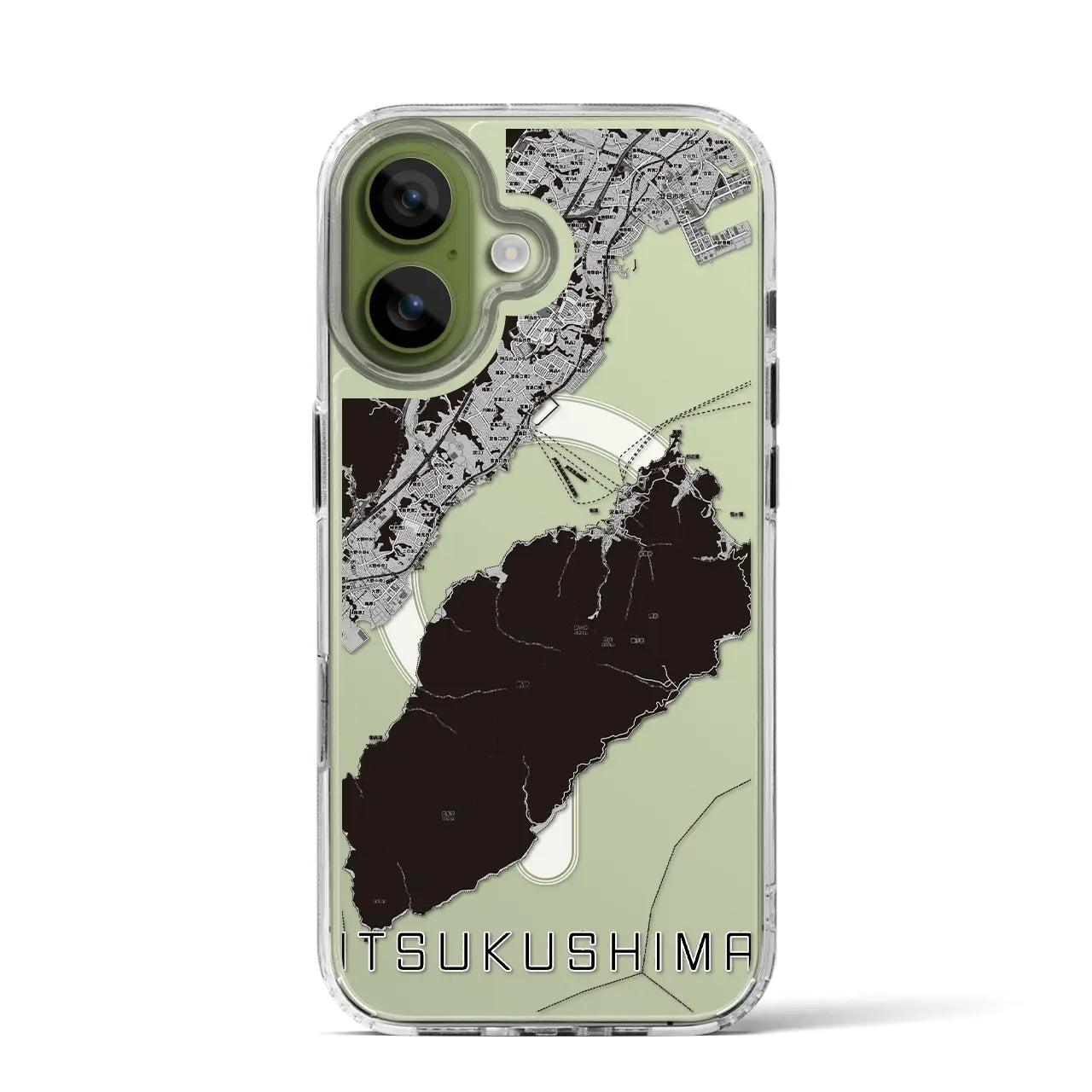 【厳島(広島県)】地図柄iPhoneケース(MagSafeタイプ)