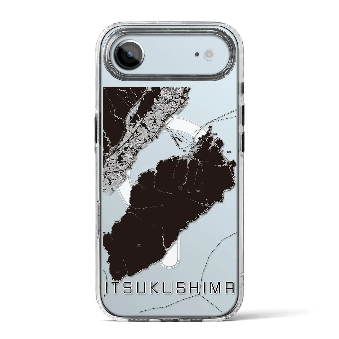 【厳島(広島県)】地図柄iPhoneケース(MagSafeタイプ)