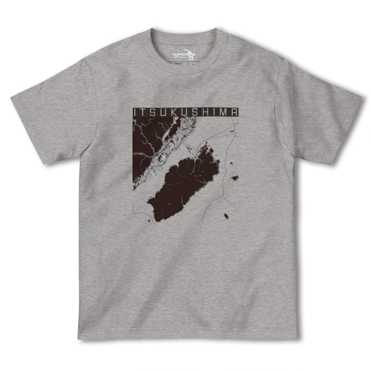 【厳島(広島県)】地図柄ヘビーウェイトTシャツ