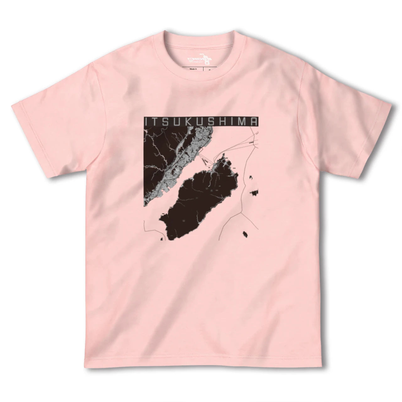 【厳島(広島県)】地図柄ヘビーウェイトTシャツ