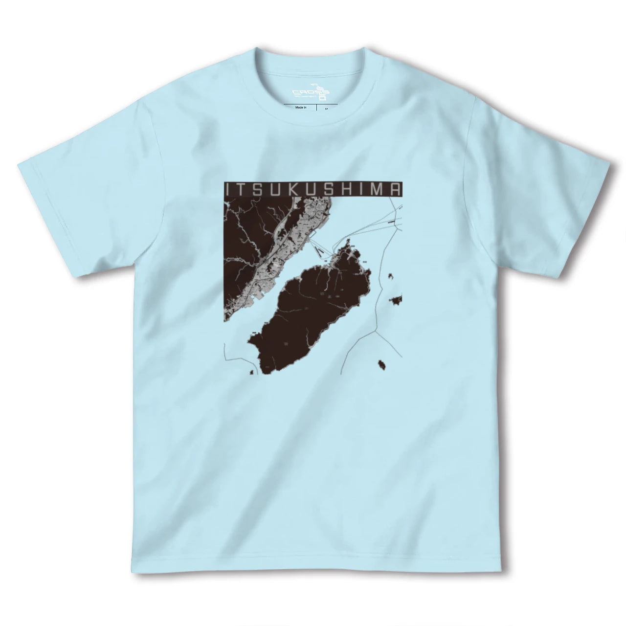 【厳島(広島県)】地図柄ヘビーウェイトTシャツ