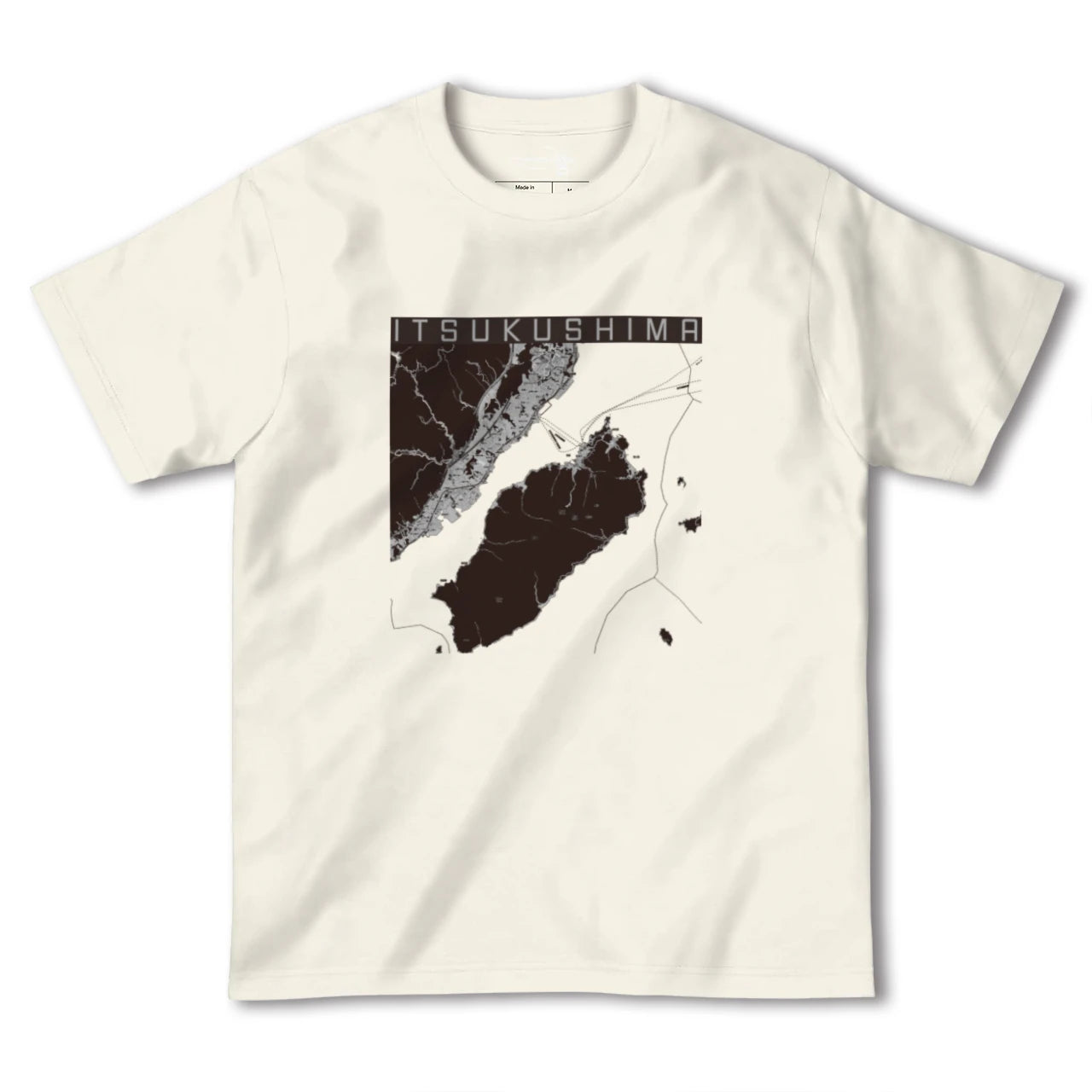 【厳島(広島県)】地図柄ヘビーウェイトTシャツ