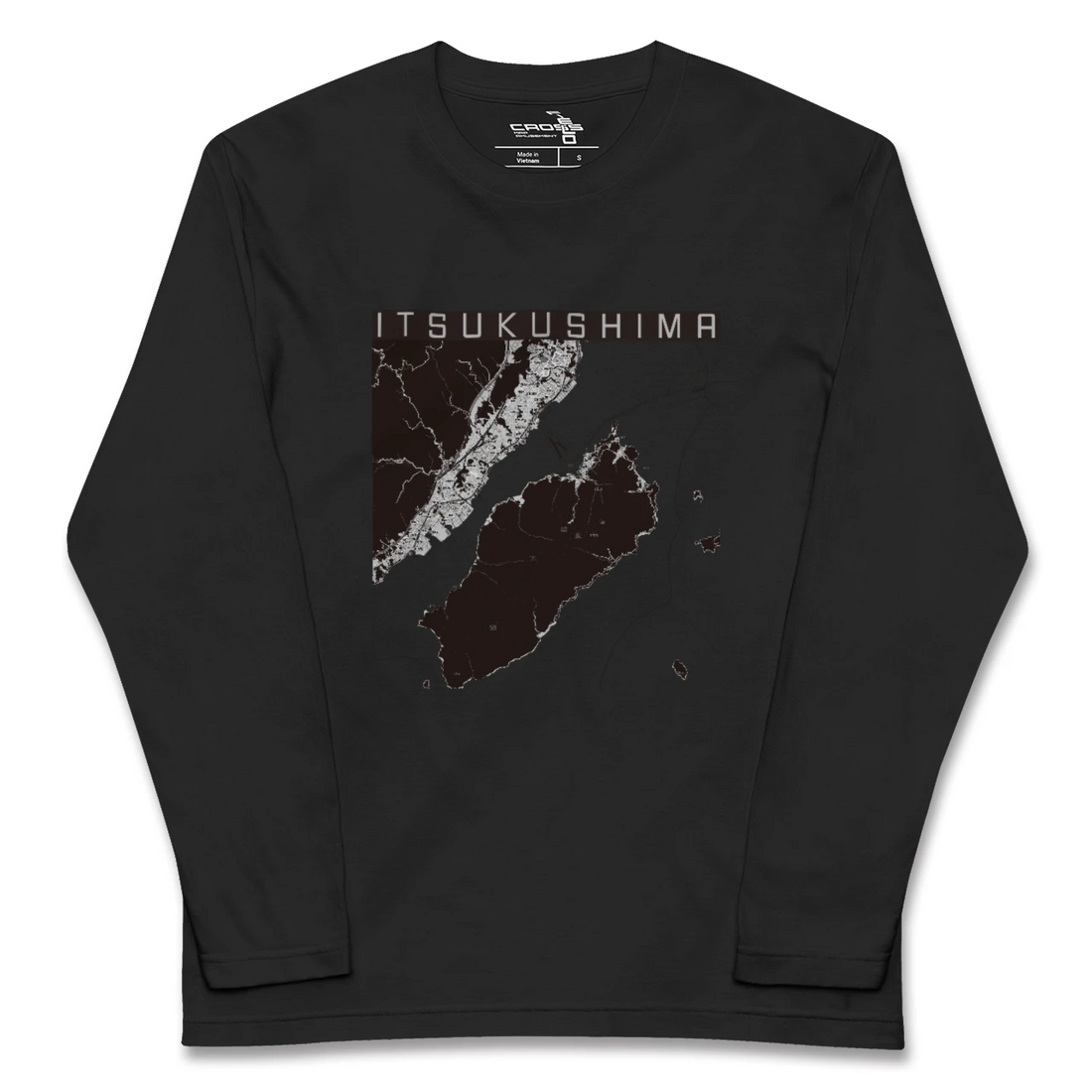 【厳島(広島県)】地図柄ロングスリーブTシャツ