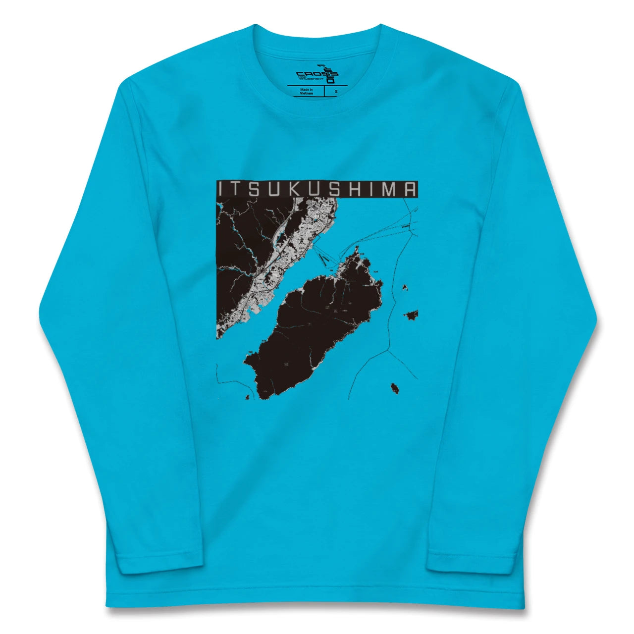 【厳島(広島県)】地図柄ロングスリーブTシャツ
