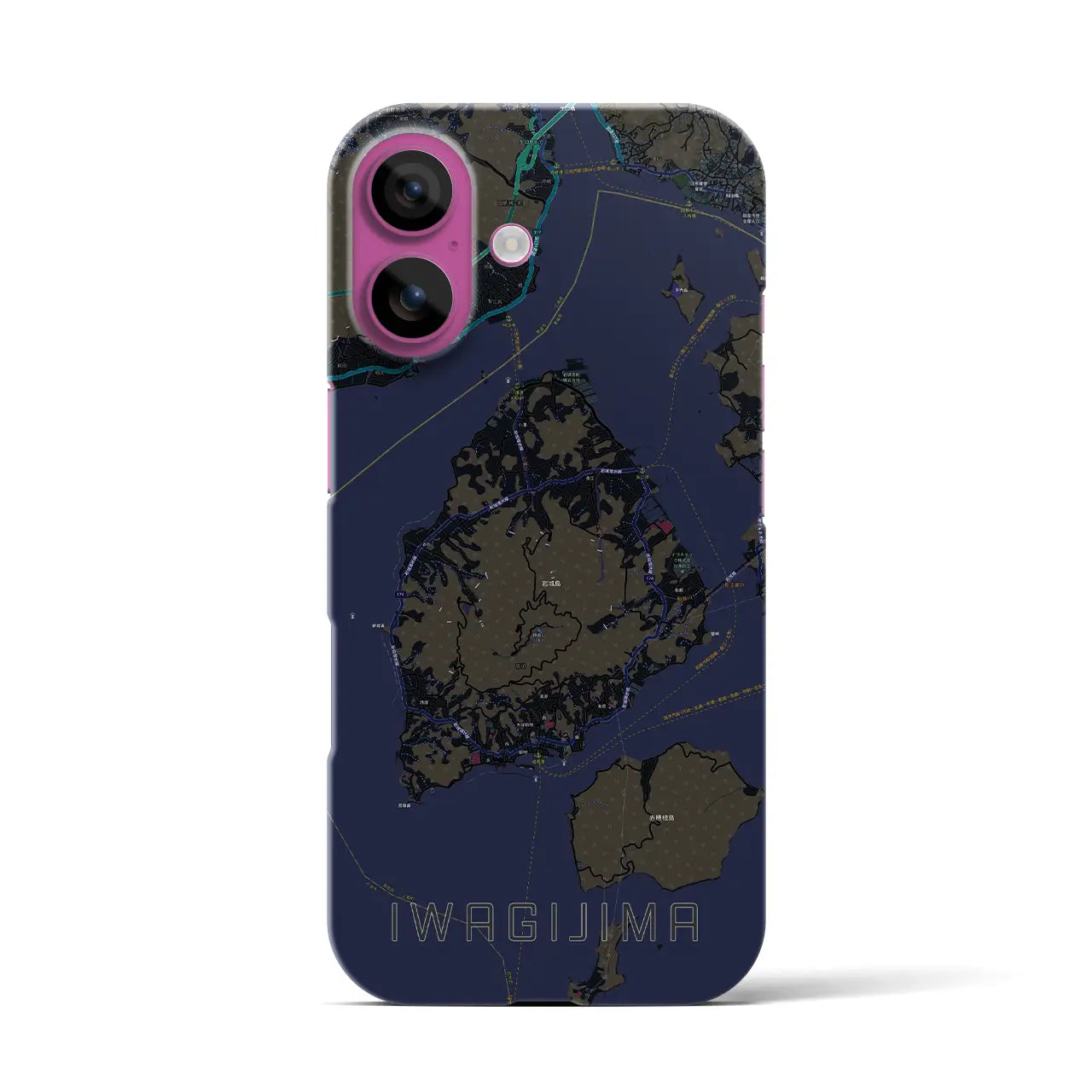【岩城島(愛媛県)】地図柄iPhoneケース(バックカバータイプ)