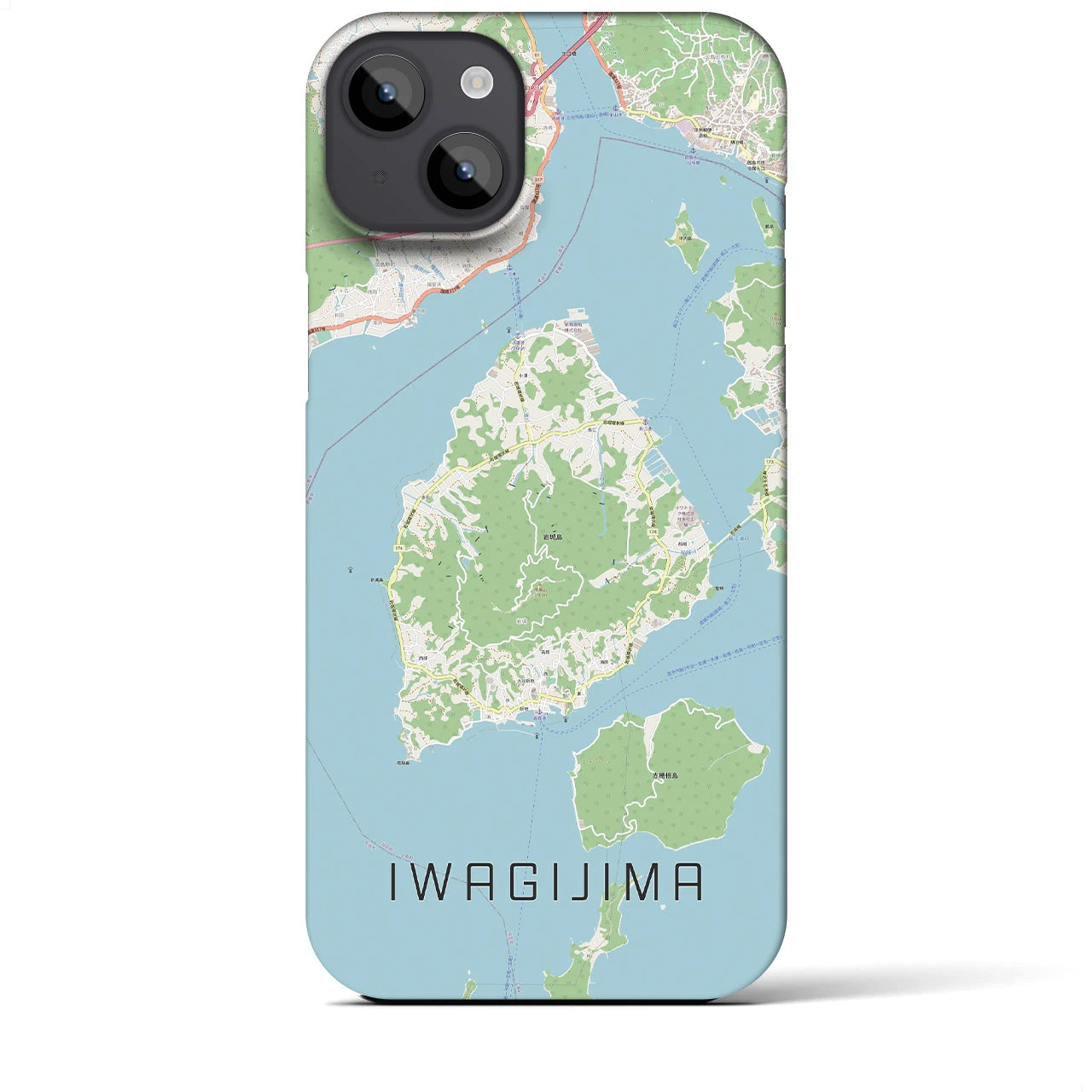 【岩城島(愛媛県)】地図柄iPhoneケース(バックカバータイプ)