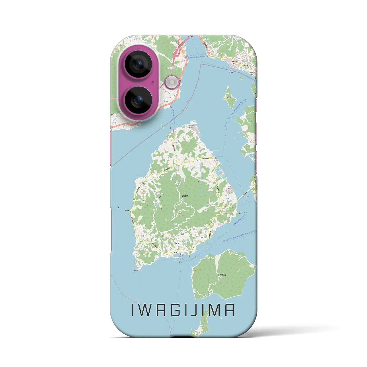 【岩城島(愛媛県)】地図柄iPhoneケース(バックカバータイプ)