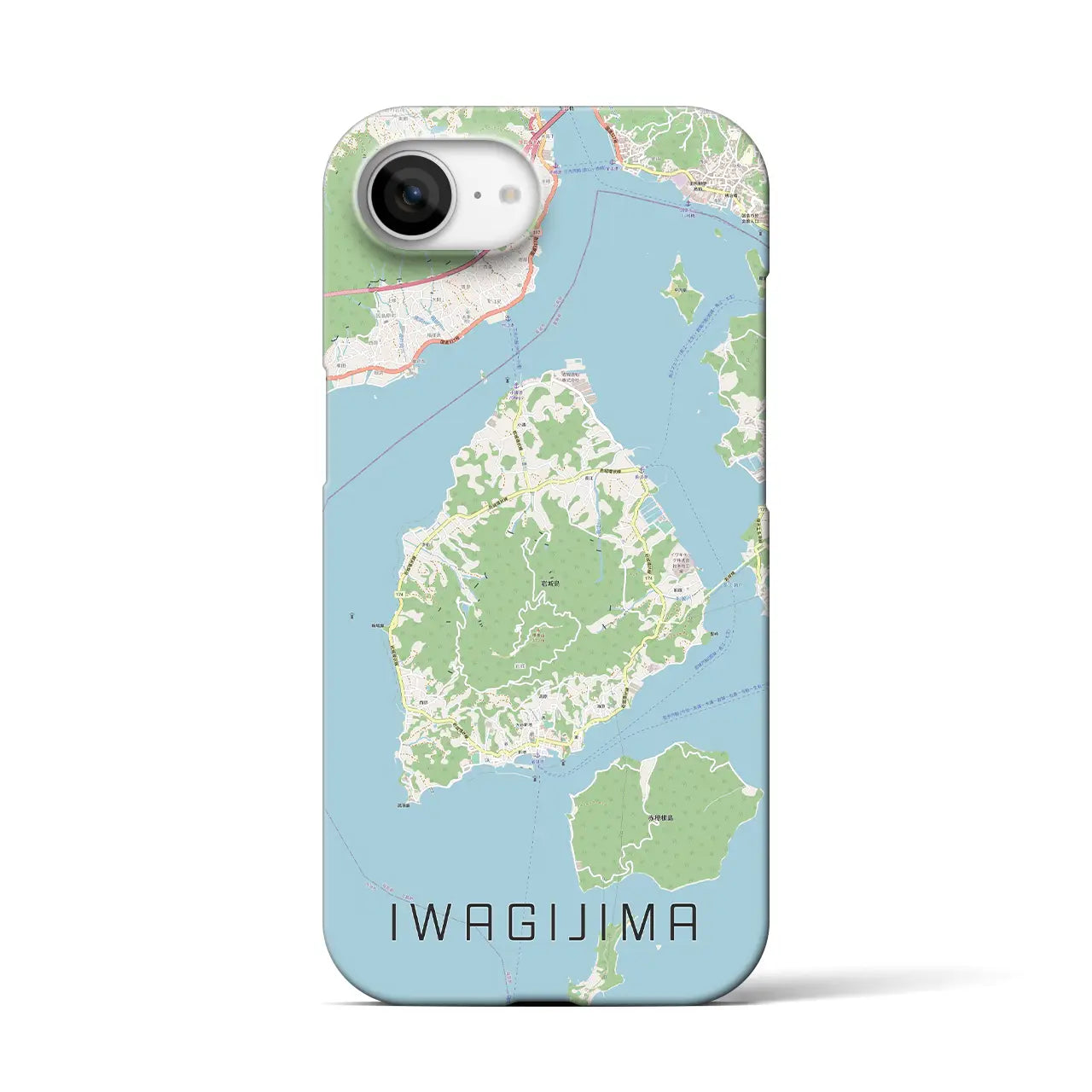 【岩城島(愛媛県)】地図柄iPhoneケース(バックカバータイプ)