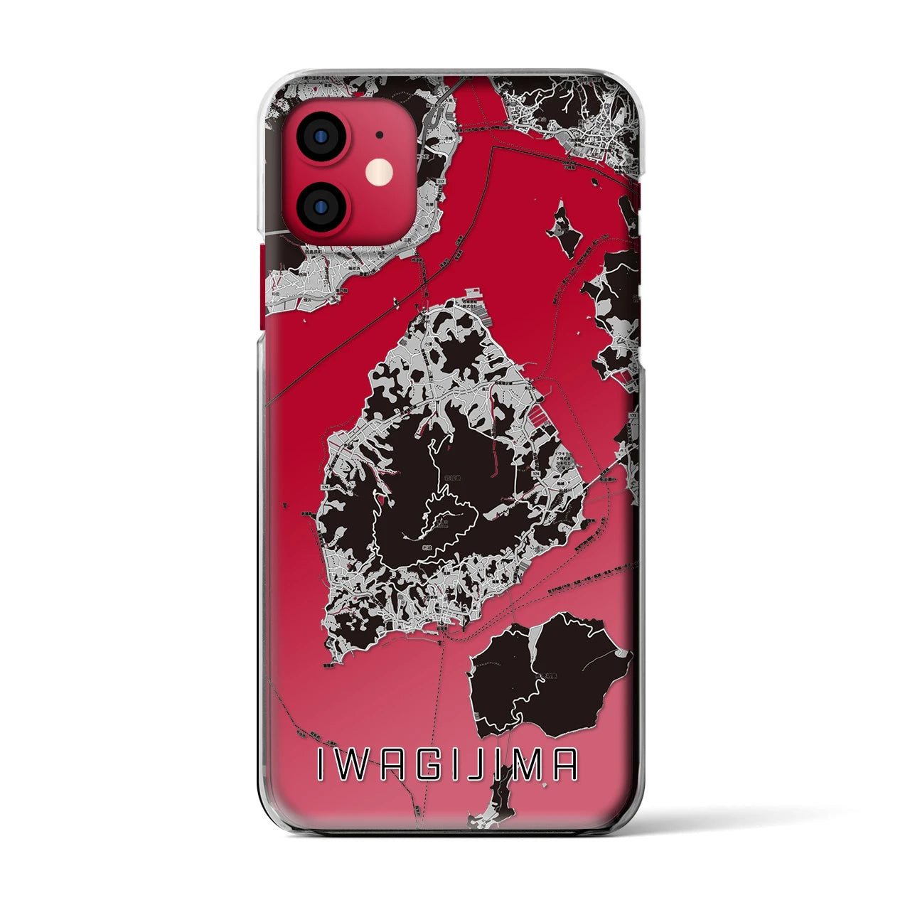 【岩城島(愛媛県)】地図柄iPhoneケース(クリアタイプ)