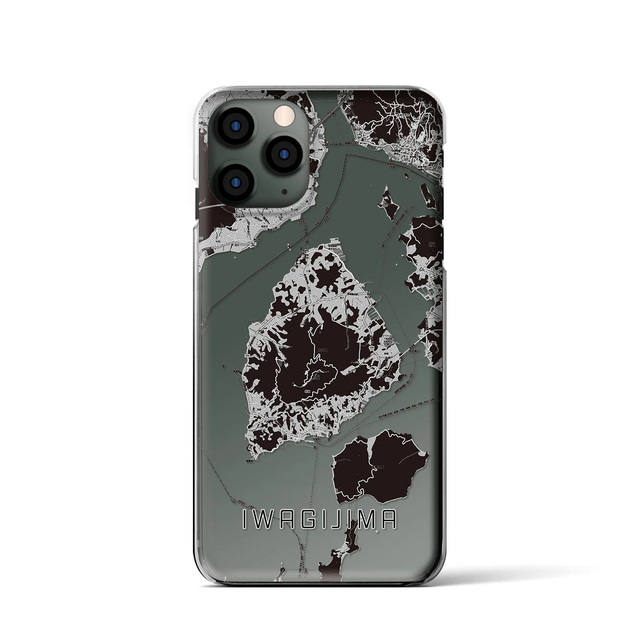 【岩城島(愛媛県)】地図柄iPhoneケース(クリアタイプ)