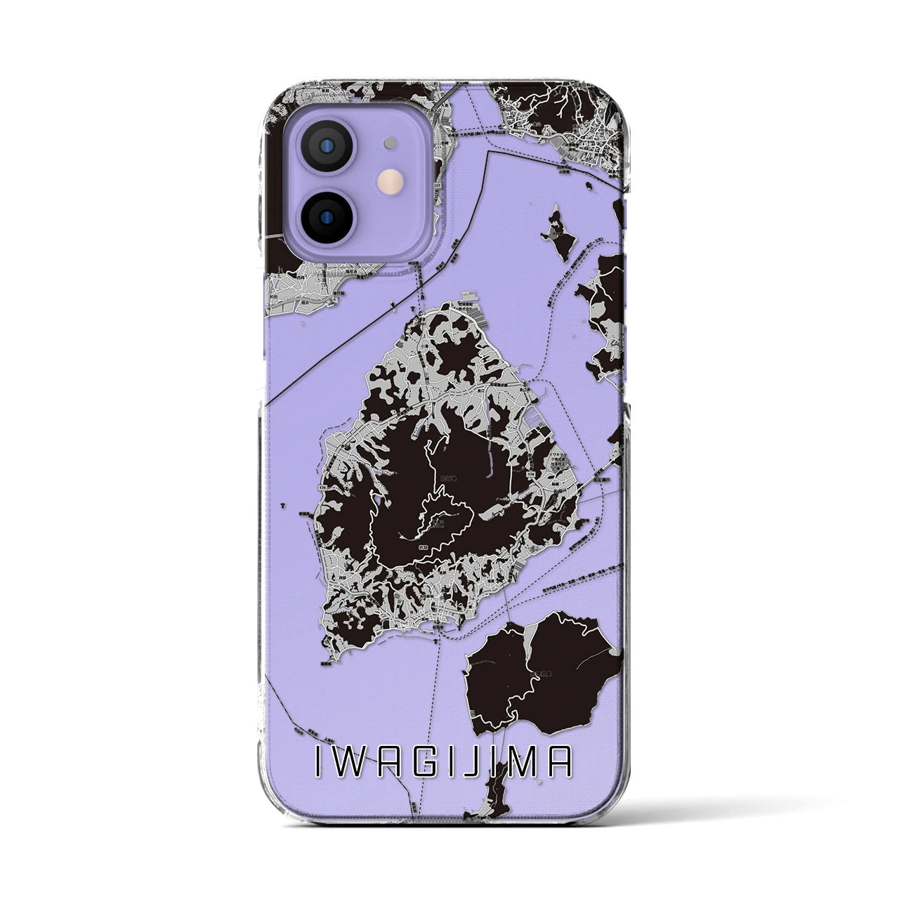 【岩城島(愛媛県)】地図柄iPhoneケース(クリアタイプ)
