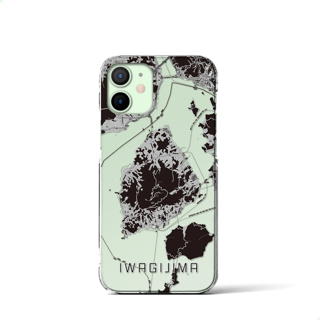 【岩城島(愛媛県)】地図柄iPhoneケース(クリアタイプ)