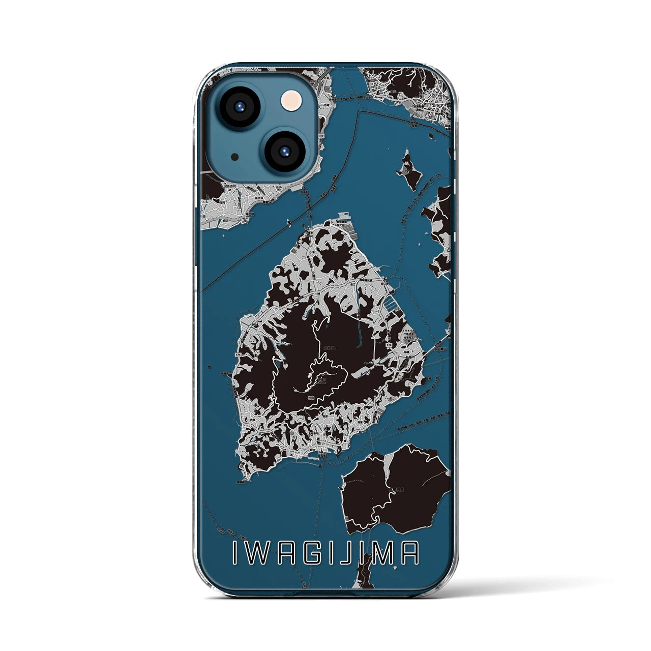 【岩城島(愛媛県)】地図柄iPhoneケース(クリアタイプ)
