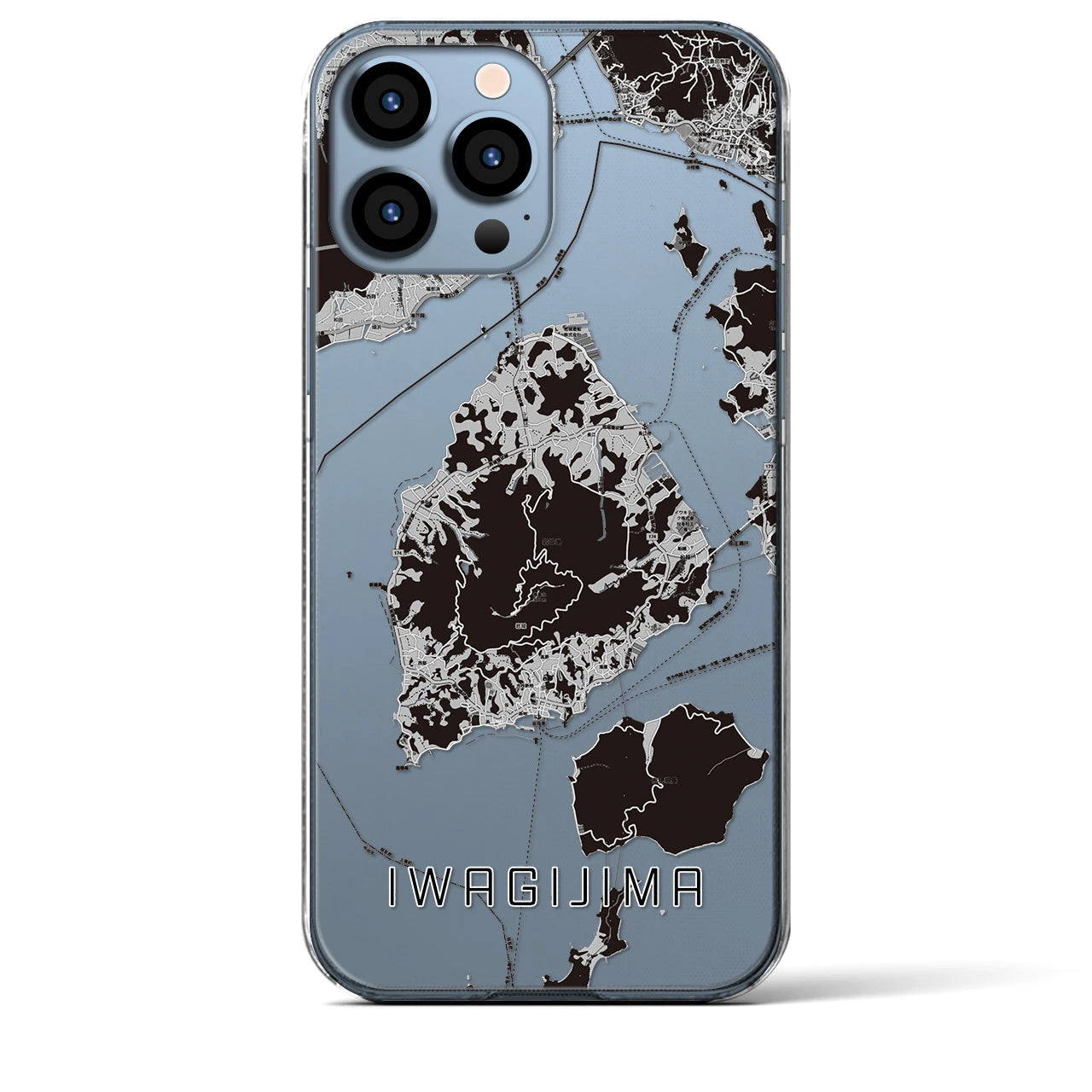 【岩城島(愛媛県)】地図柄iPhoneケース(クリアタイプ)