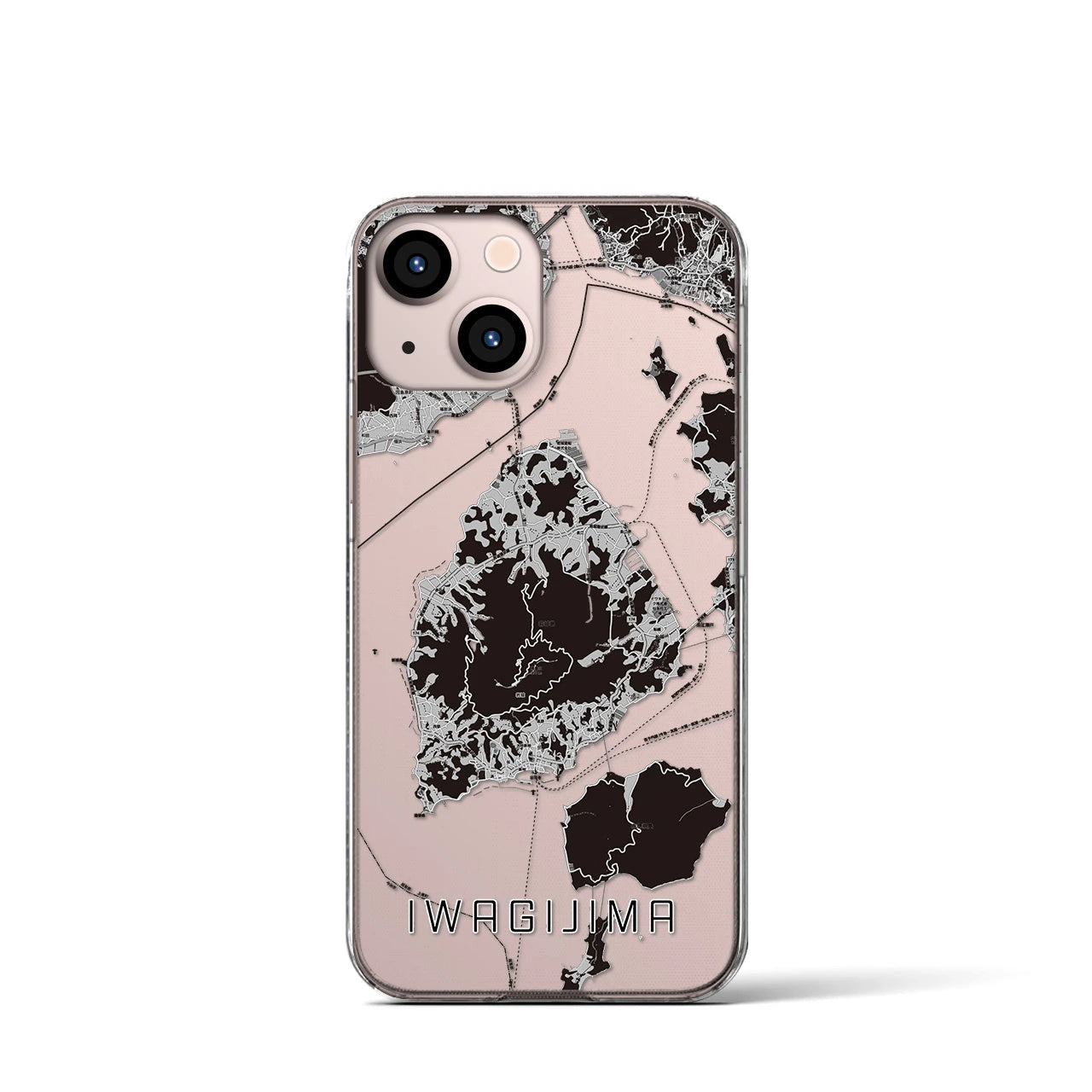 【岩城島(愛媛県)】地図柄iPhoneケース(クリアタイプ)