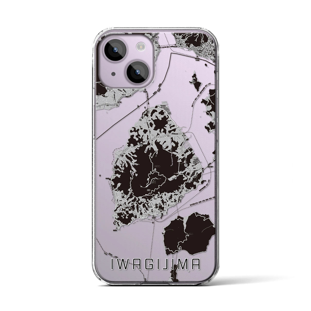 【岩城島(愛媛県)】地図柄iPhoneケース(クリアタイプ)
