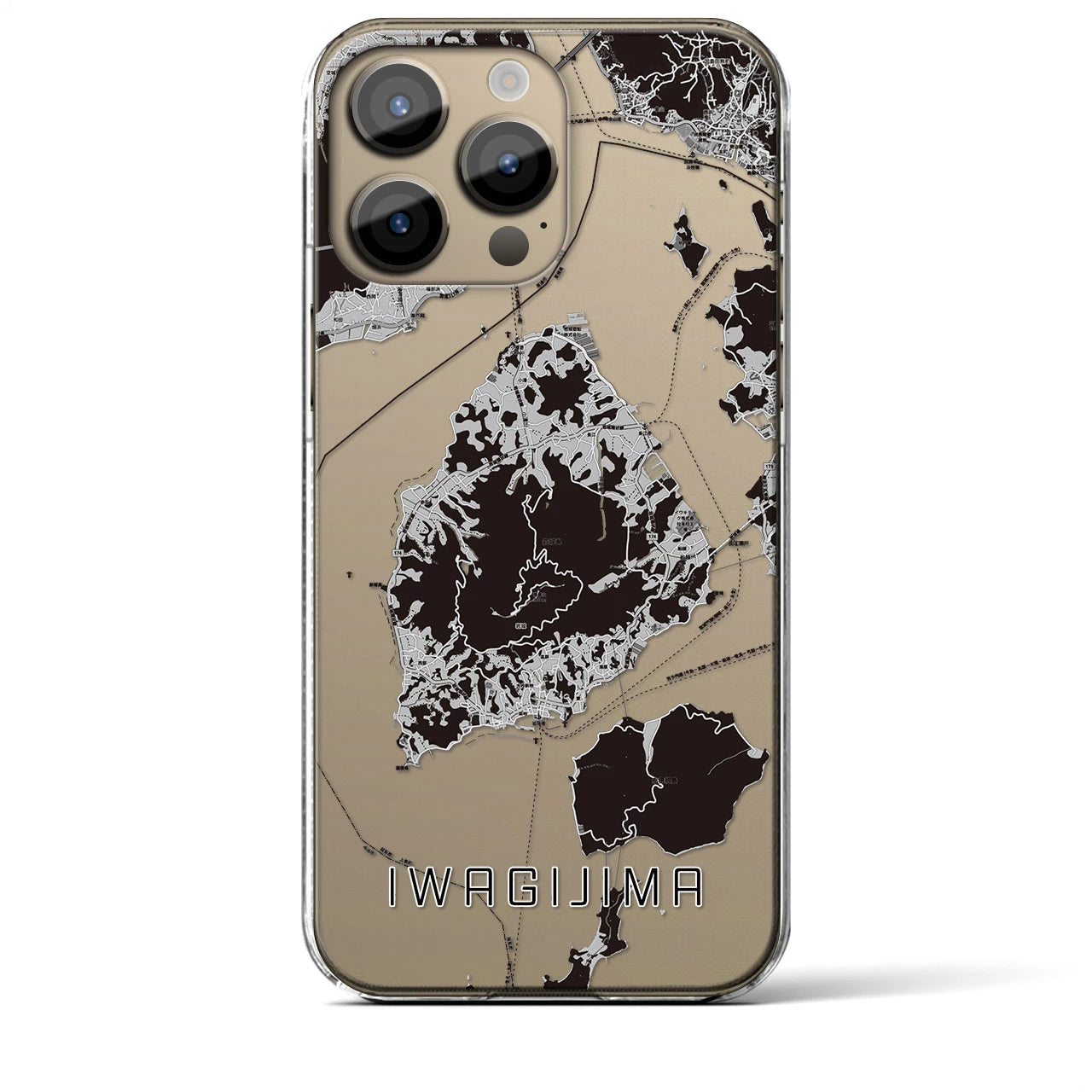 【岩城島(愛媛県)】地図柄iPhoneケース(クリアタイプ)