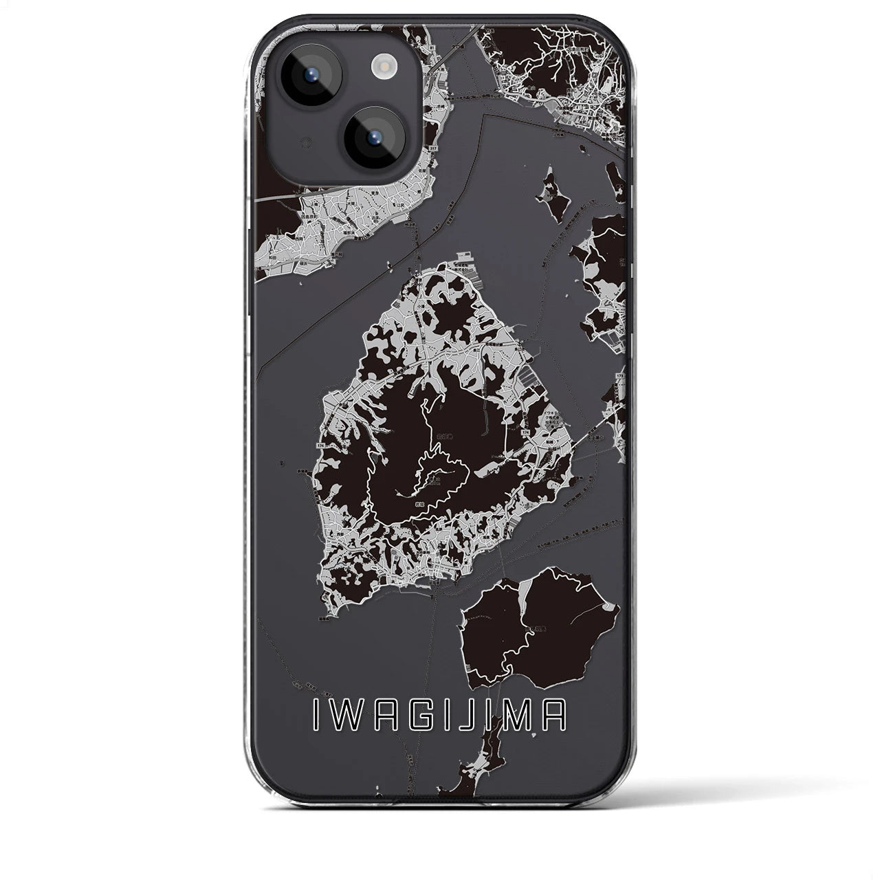 【岩城島(愛媛県)】地図柄iPhoneケース(クリアタイプ)
