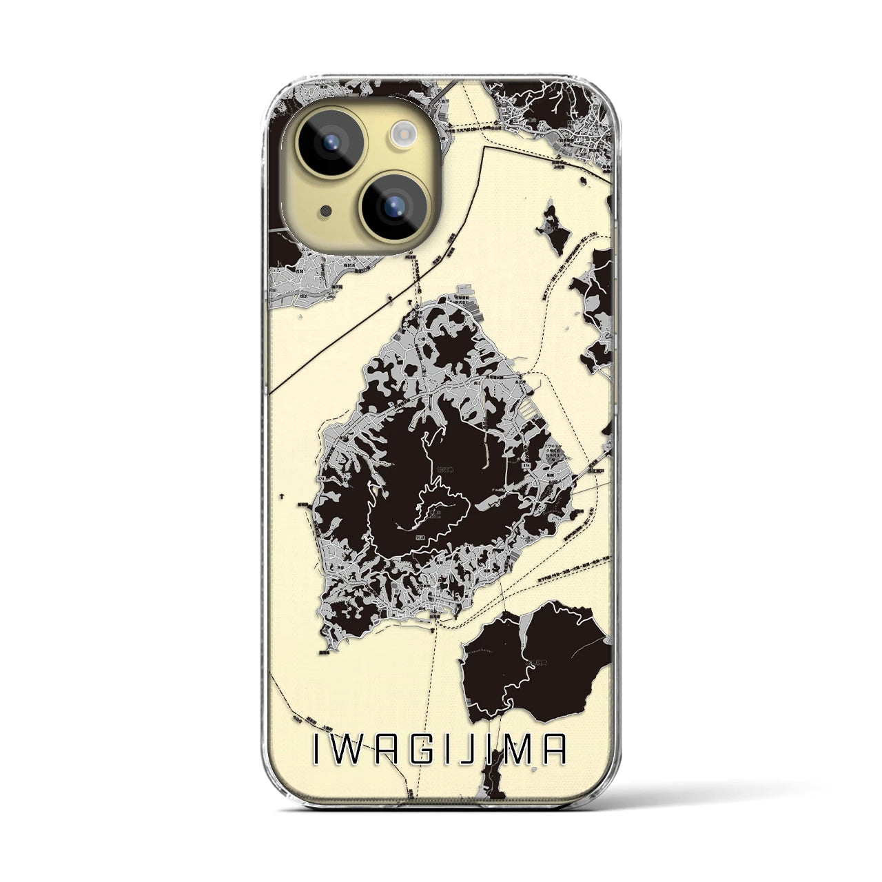 【岩城島(愛媛県)】地図柄iPhoneケース(クリアタイプ)