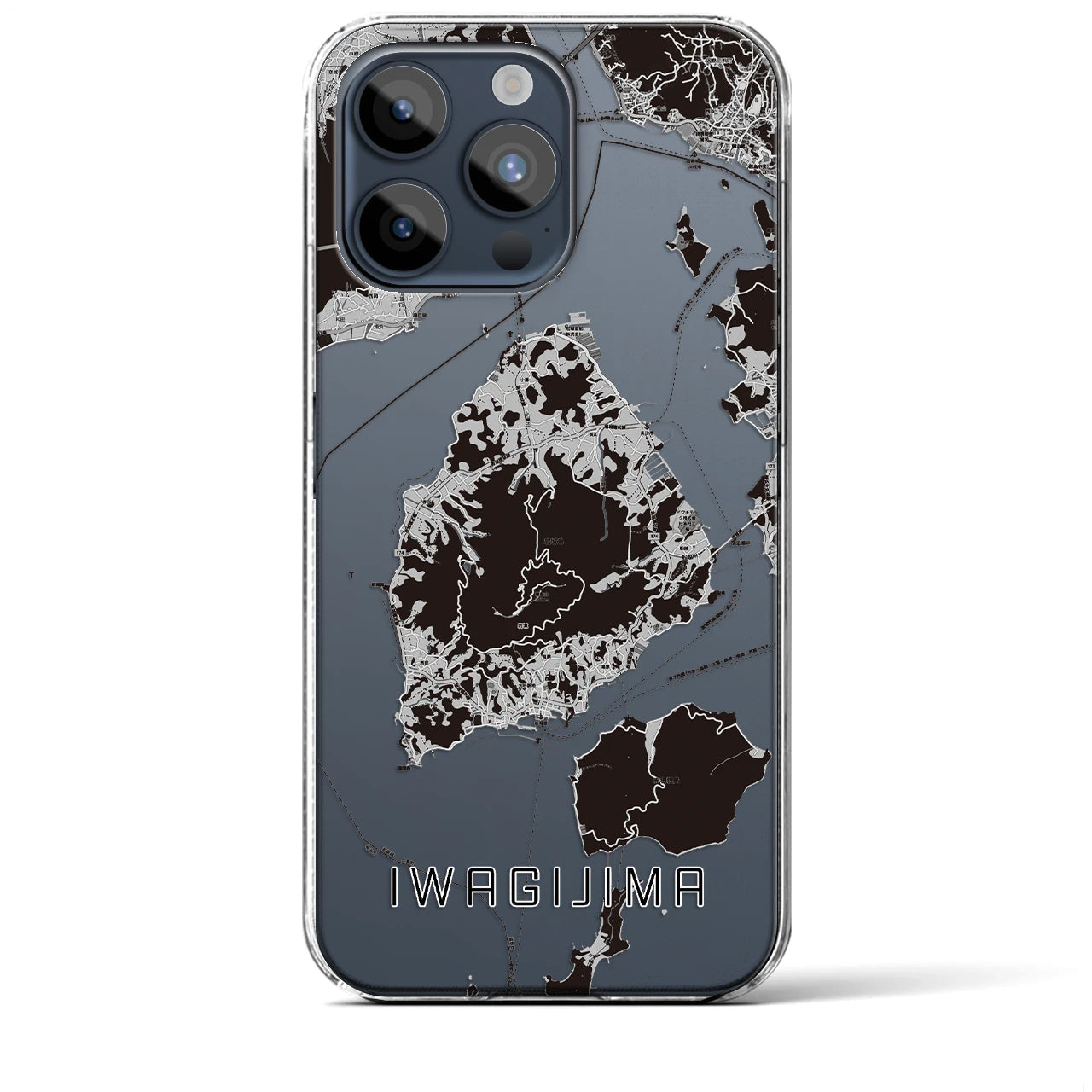 【岩城島(愛媛県)】地図柄iPhoneケース(クリアタイプ)
