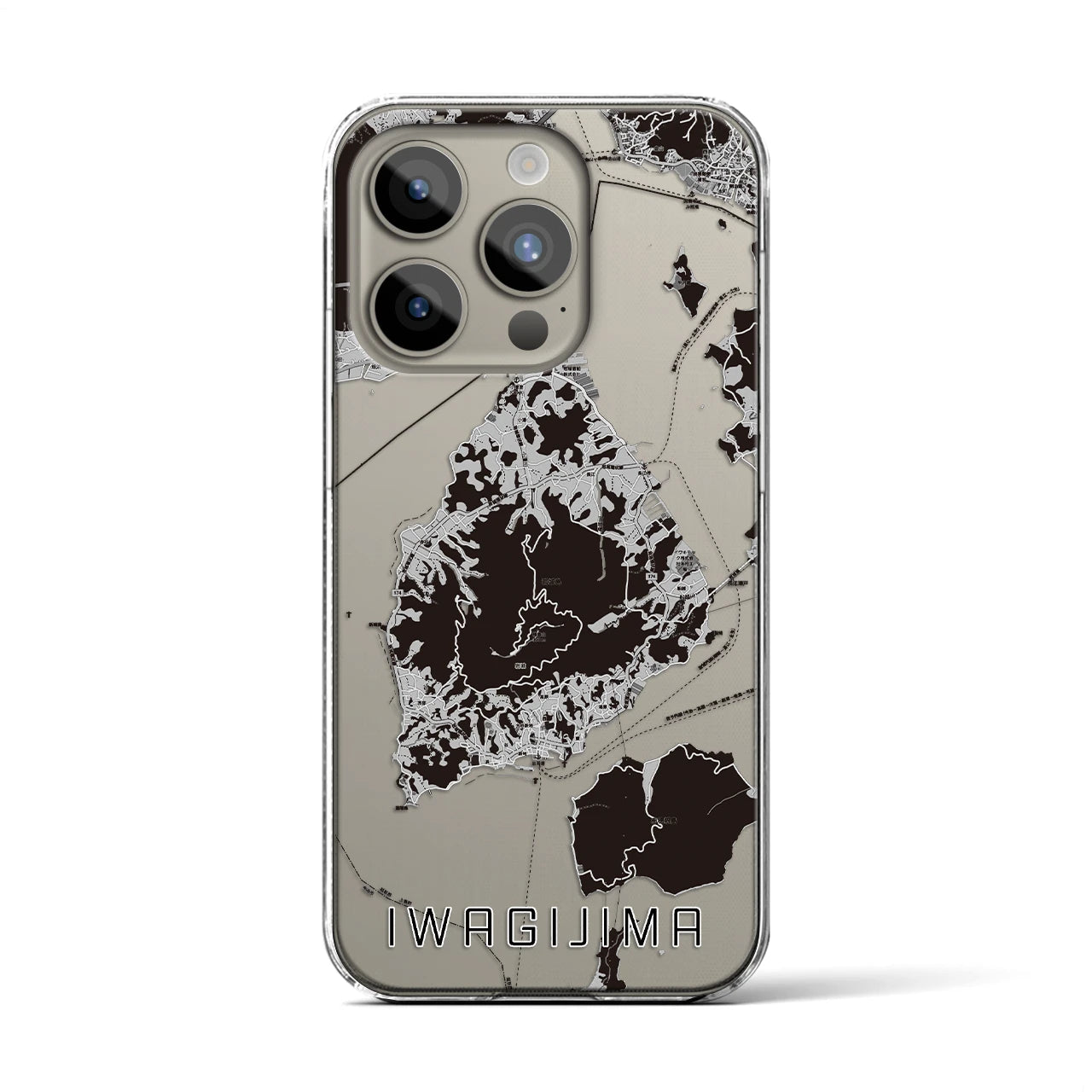 【岩城島(愛媛県)】地図柄iPhoneケース(クリアタイプ)