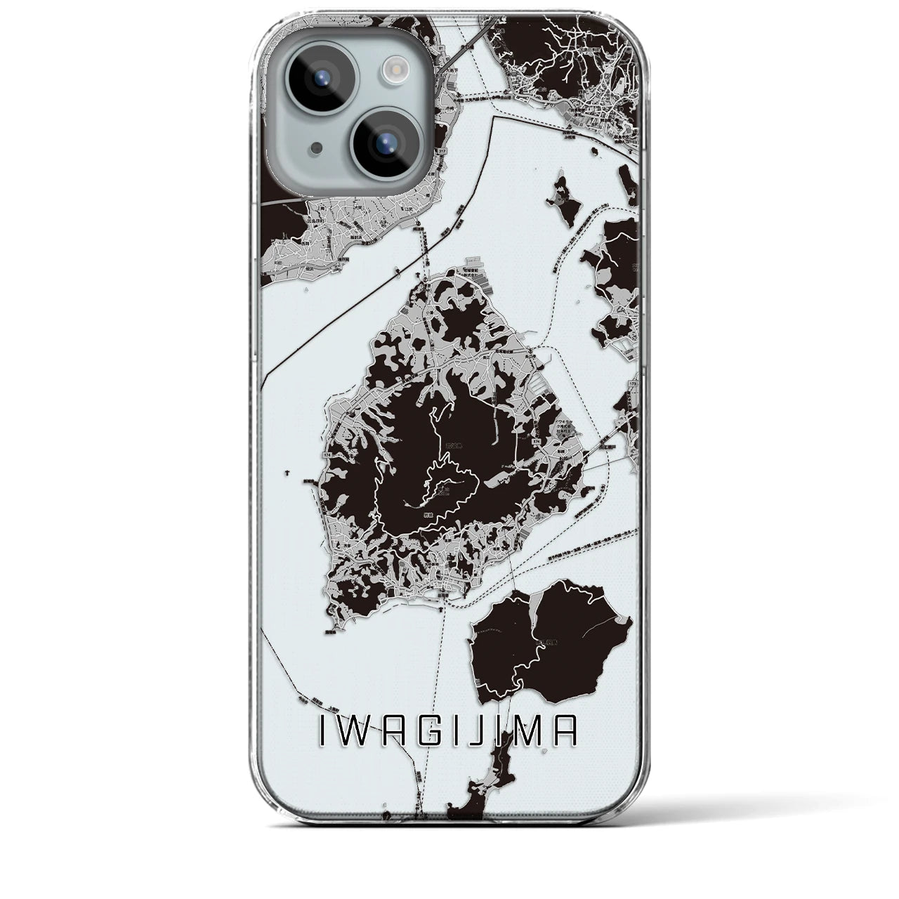 【岩城島(愛媛県)】地図柄iPhoneケース(クリアタイプ)