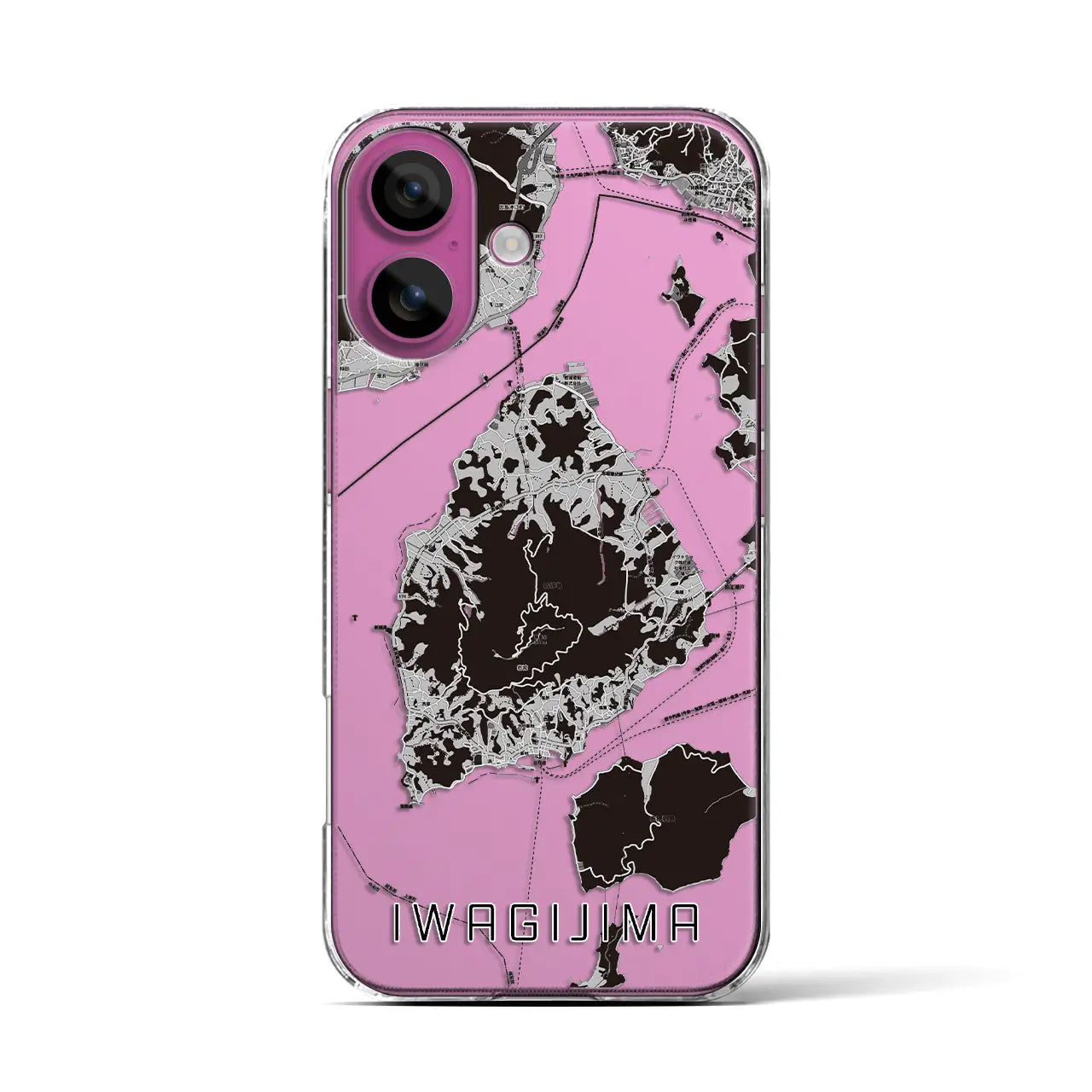 【岩城島(愛媛県)】地図柄iPhoneケース(クリアタイプ)