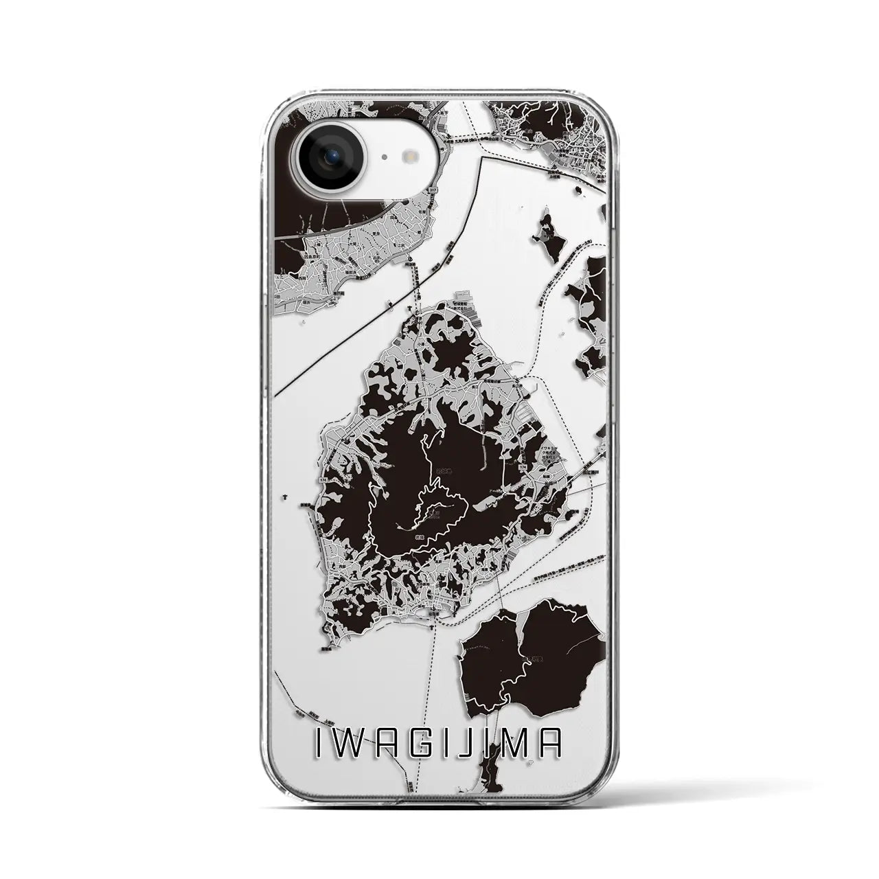 【岩城島(愛媛県)】地図柄iPhoneケース(クリアタイプ)