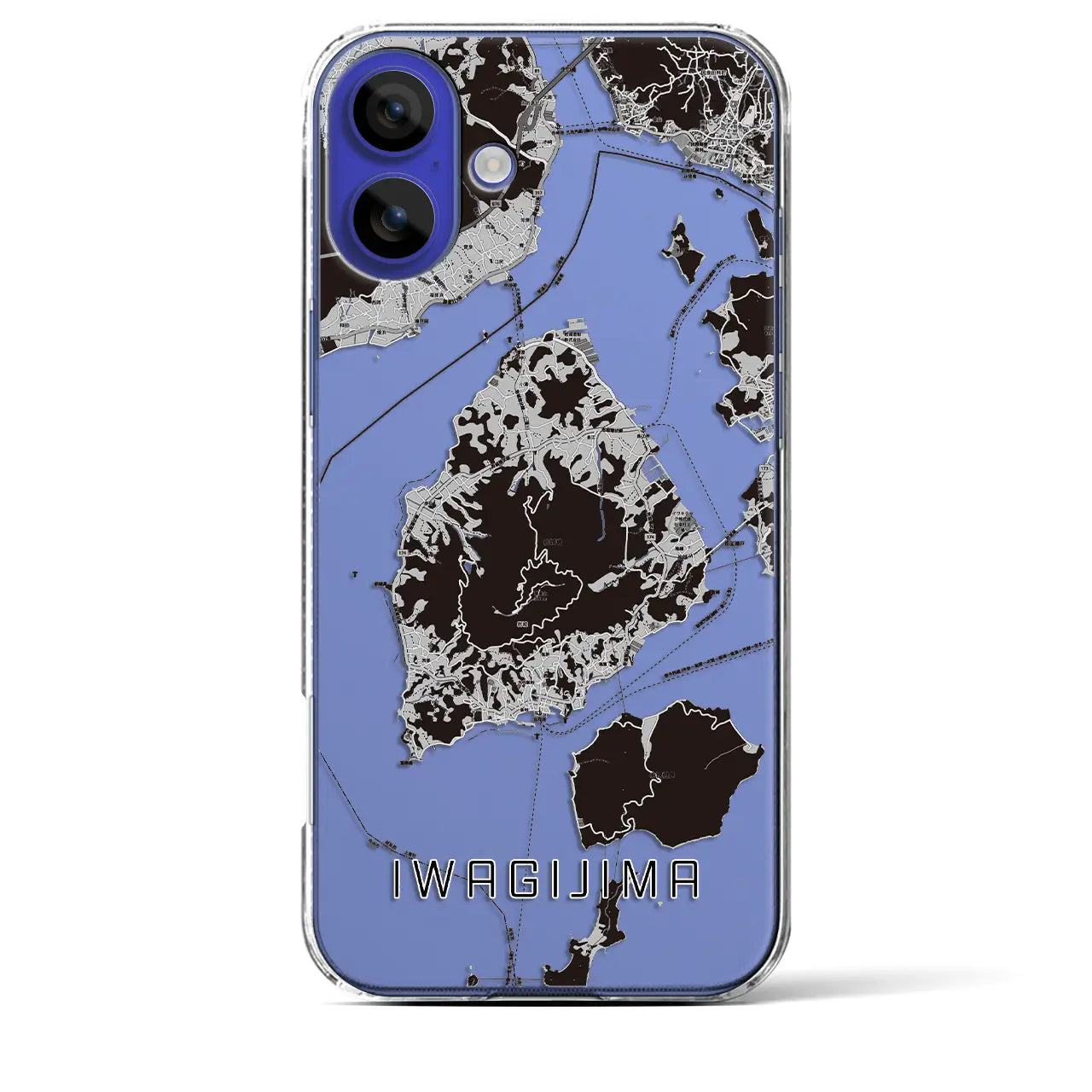 【岩城島(愛媛県)】地図柄iPhoneケース(クリアタイプ)