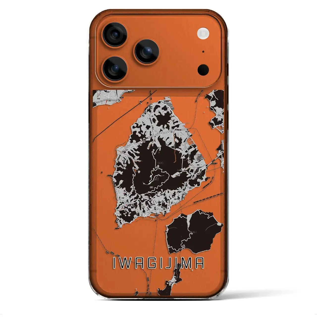 【岩城島(愛媛県)】地図柄iPhoneケース(クリアタイプ)