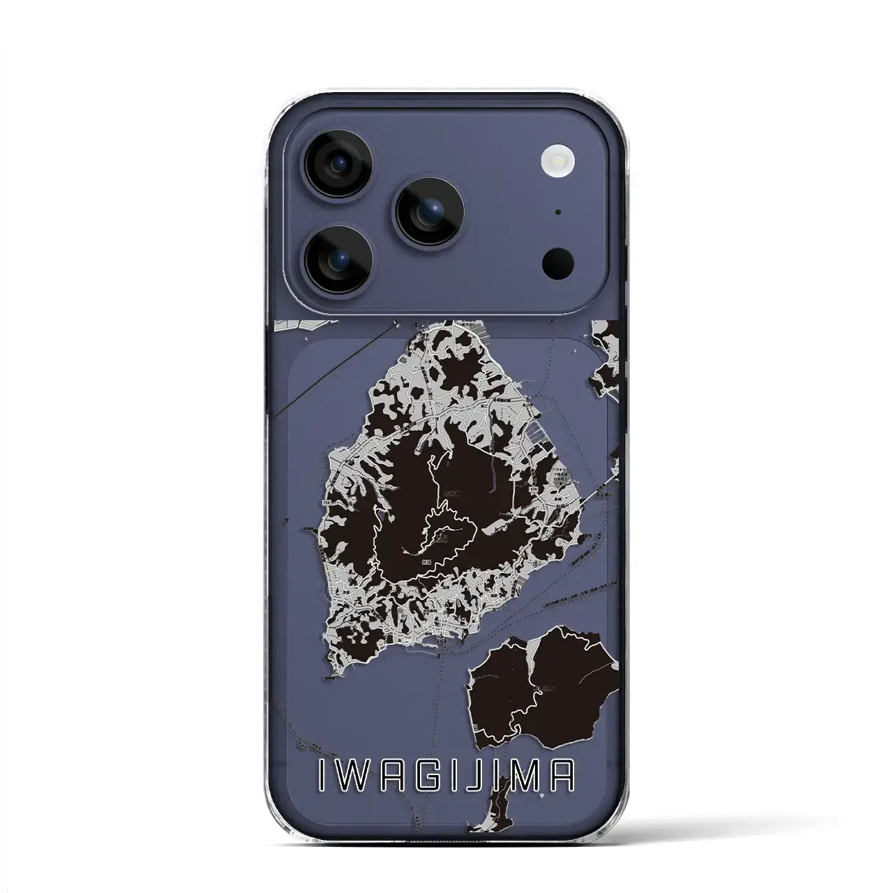【岩城島(愛媛県)】地図柄iPhoneケース(クリアタイプ)