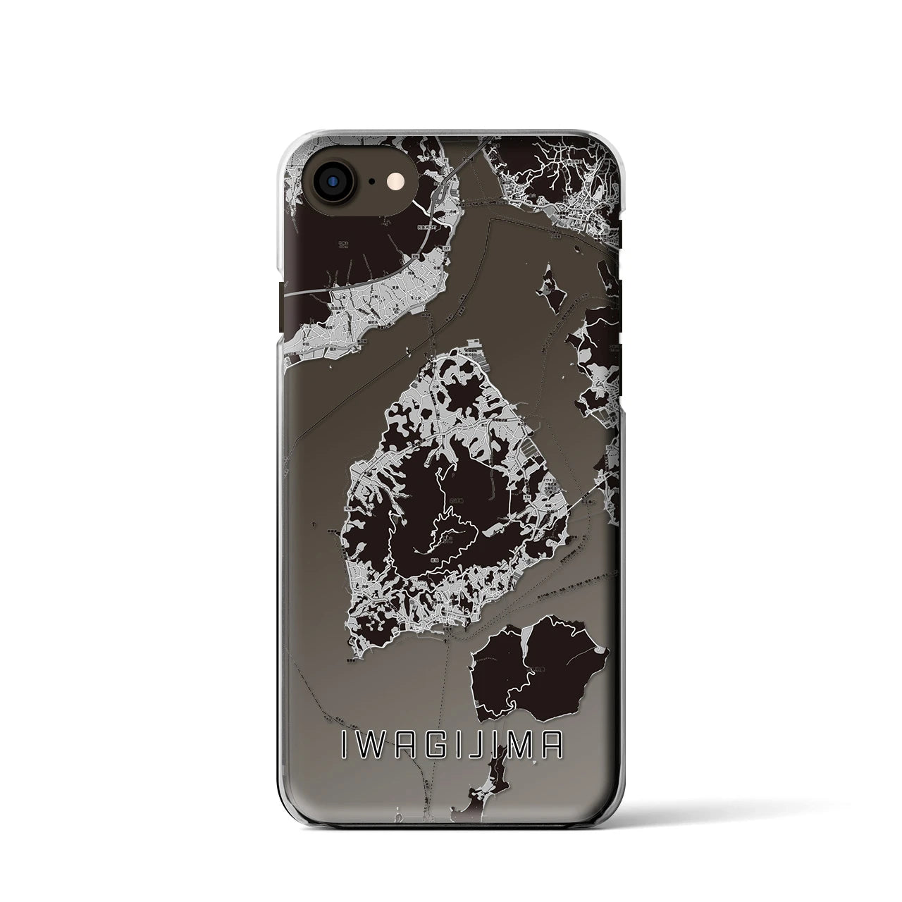 【岩城島(愛媛県)】地図柄iPhoneケース(クリアタイプ)