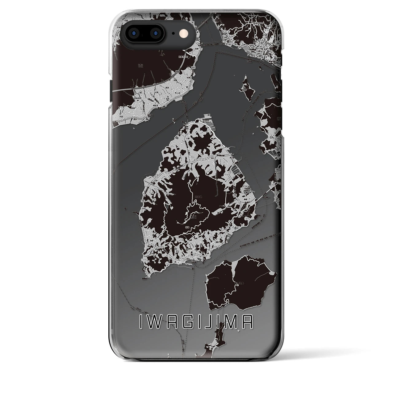 【岩城島(愛媛県)】地図柄iPhoneケース(クリアタイプ)