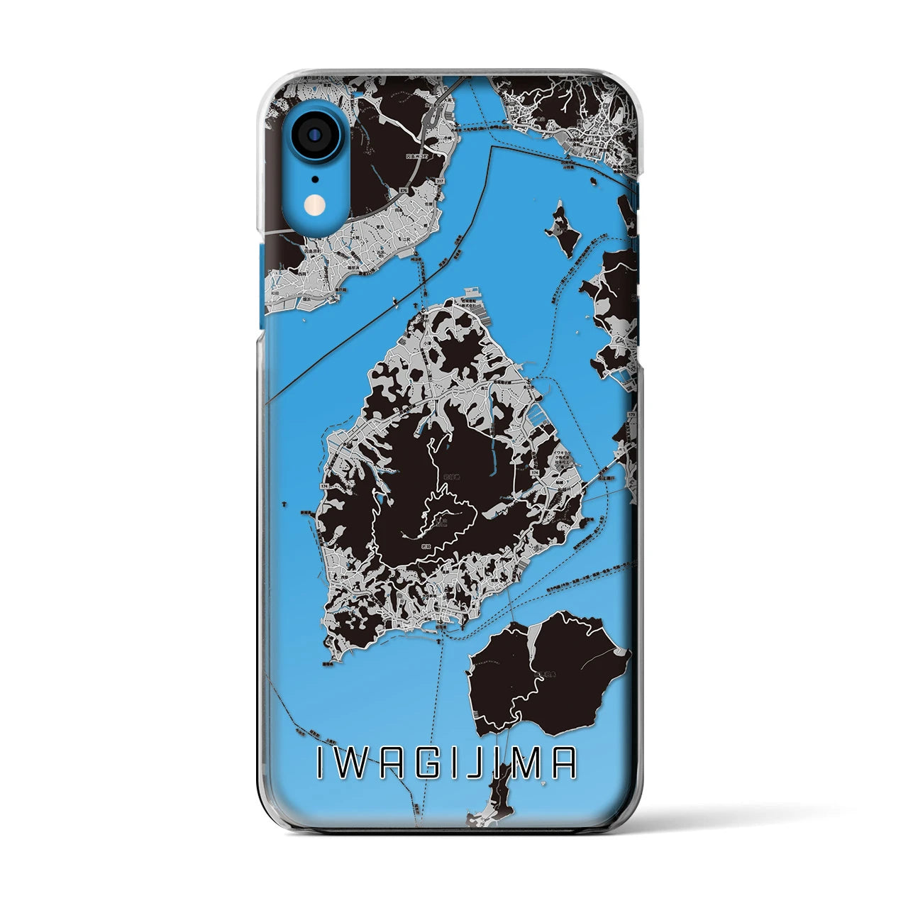 【岩城島(愛媛県)】地図柄iPhoneケース(クリアタイプ)