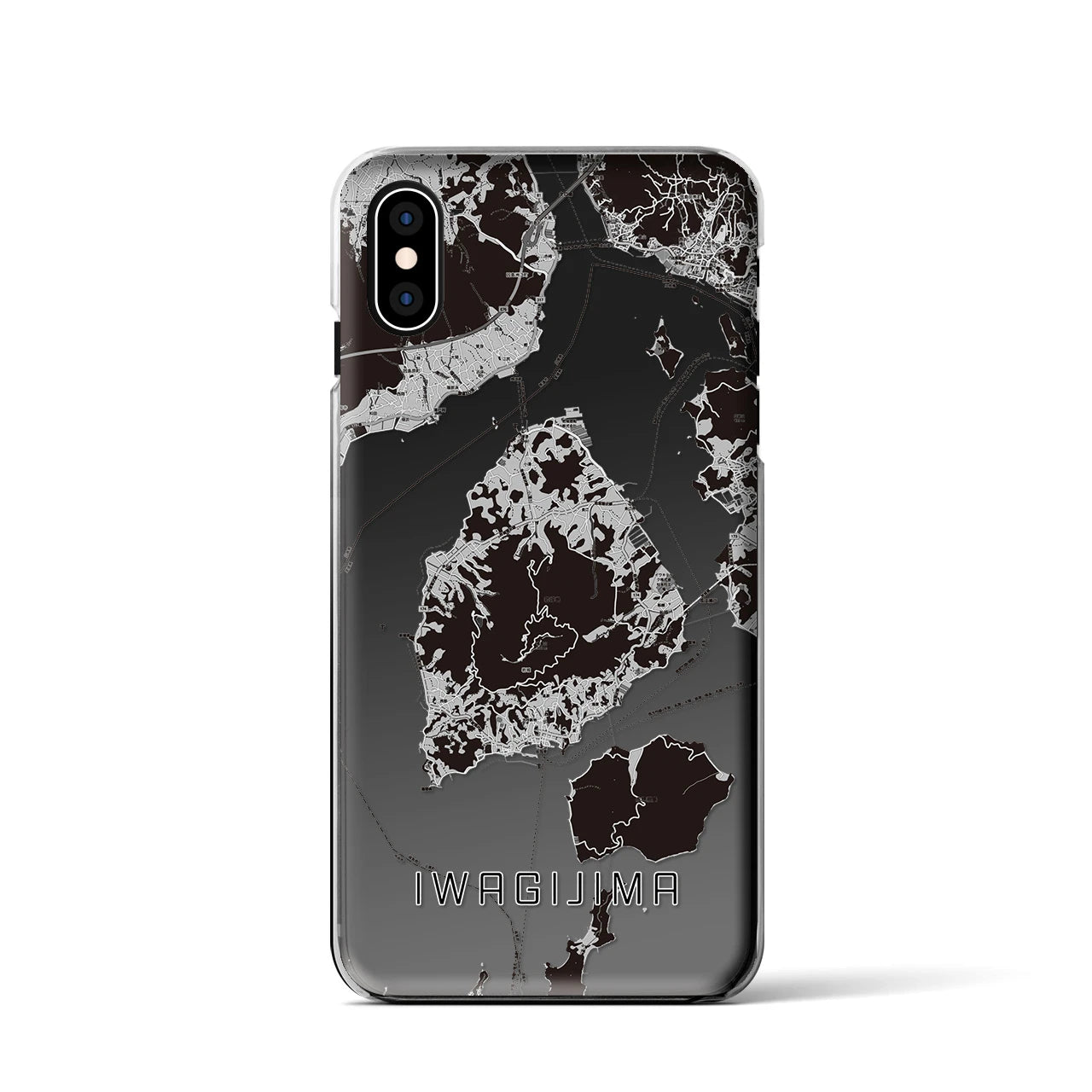 【岩城島(愛媛県)】地図柄iPhoneケース(クリアタイプ)