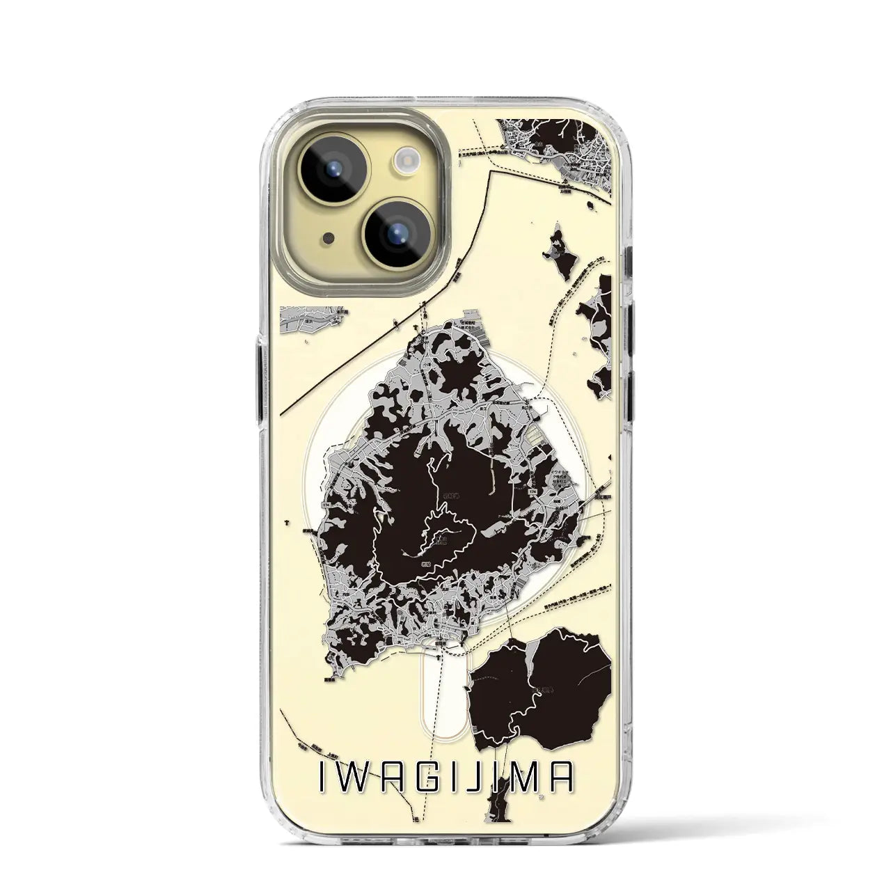 【岩城島(愛媛県)】地図柄iPhoneケース(MagSafeタイプ)
