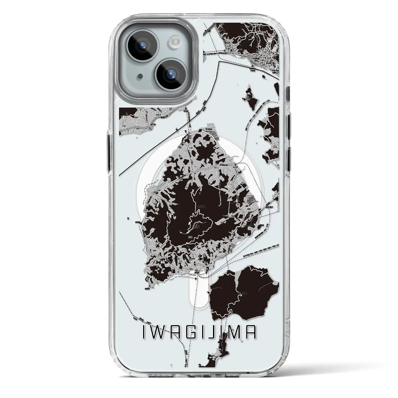 【岩城島(愛媛県)】地図柄iPhoneケース(MagSafeタイプ)
