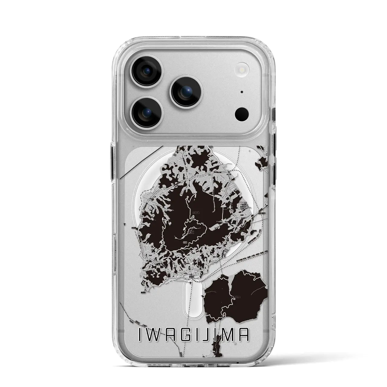 【岩城島(愛媛県)】地図柄iPhoneケース(MagSafeタイプ)