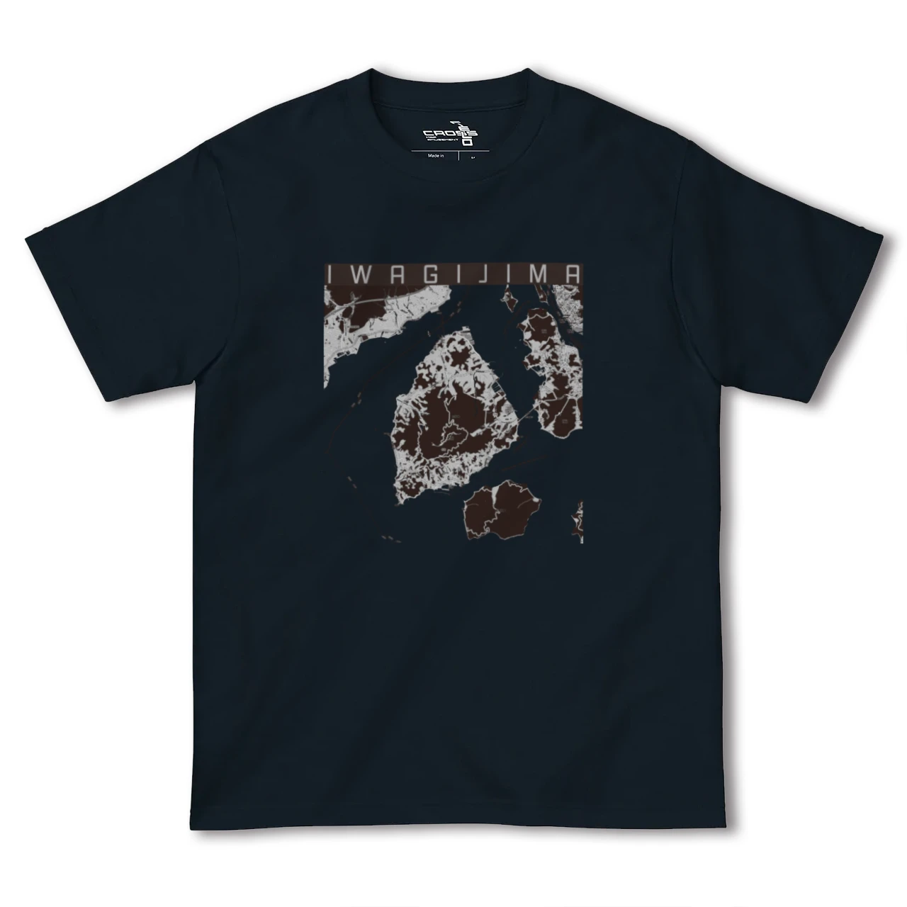 【岩城島(愛媛県)】地図柄ヘビーウェイトTシャツ