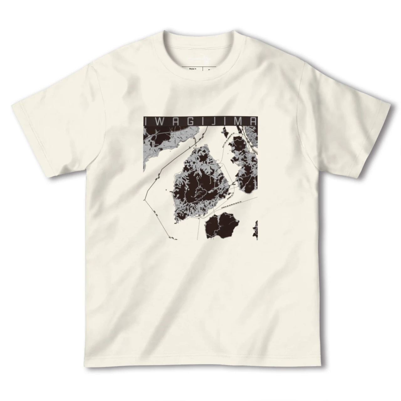 【岩城島(愛媛県)】地図柄ヘビーウェイトTシャツ