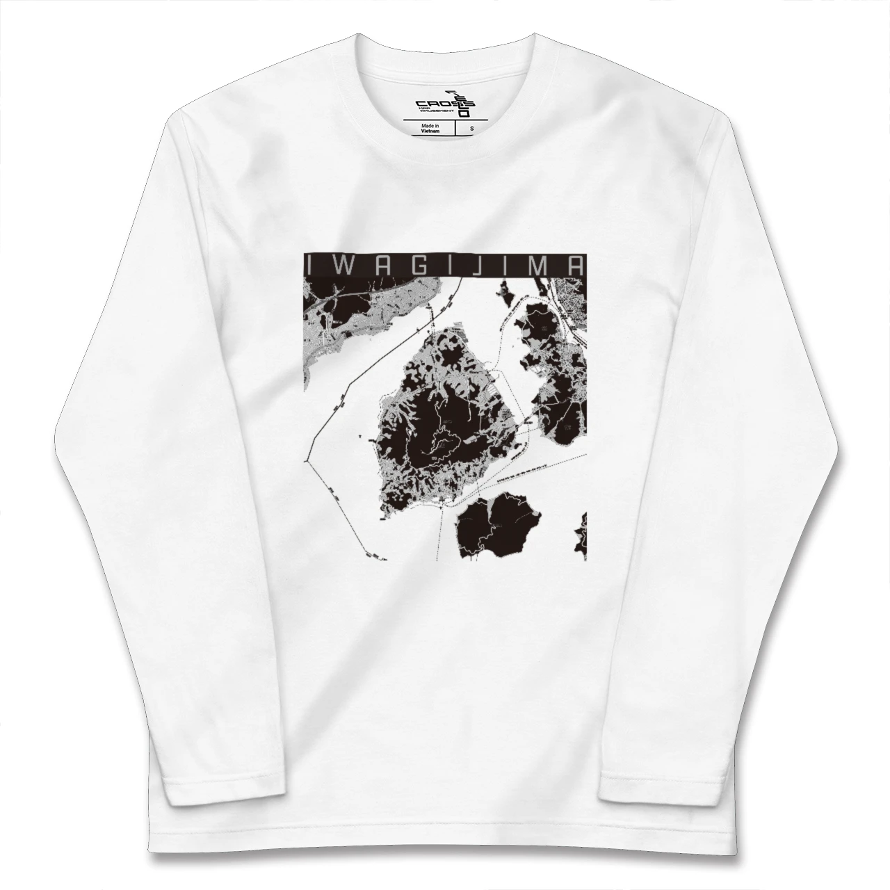 【岩城島(愛媛県)】地図柄ロングスリーブTシャツ