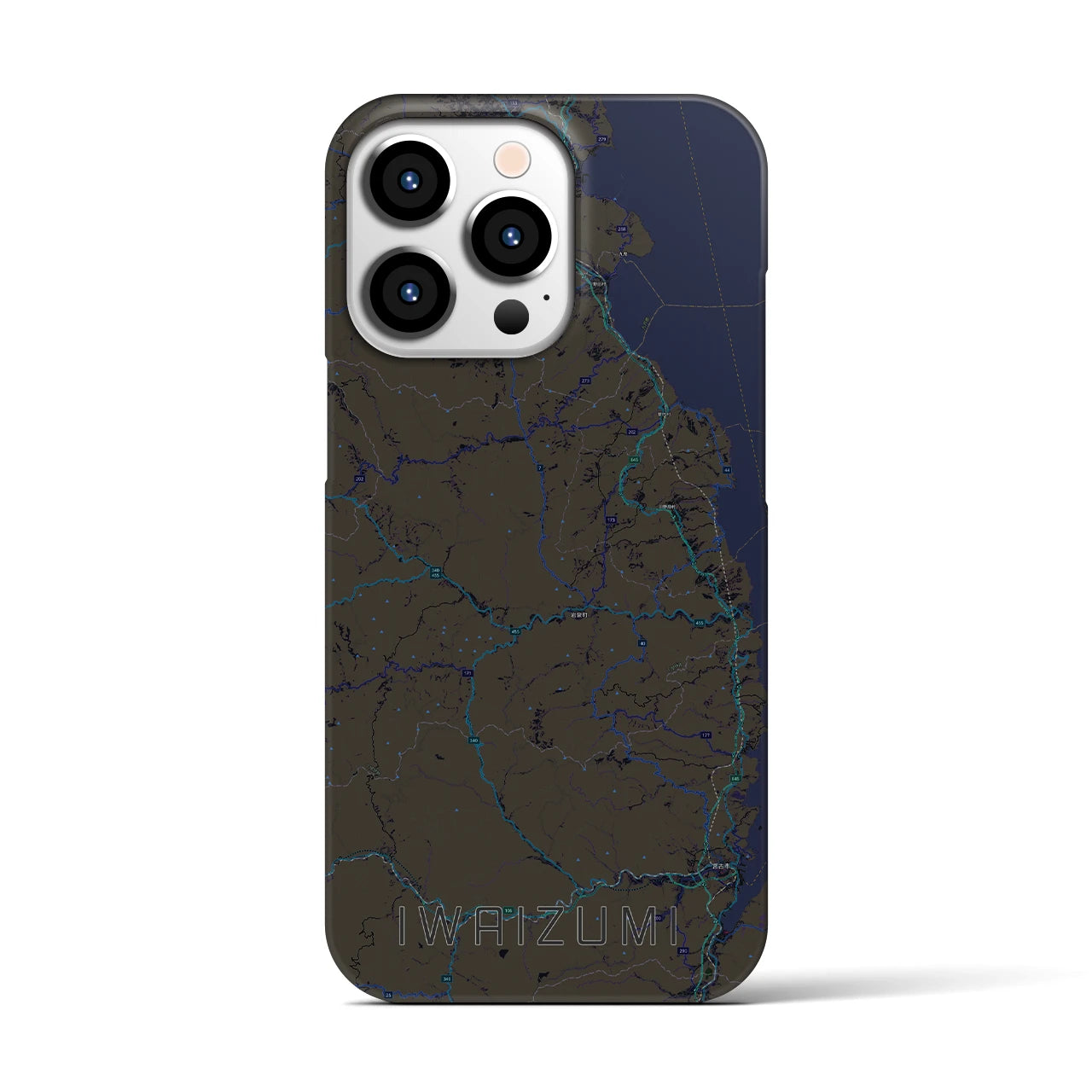 【岩泉(岩手県)】地図柄iPhoneケース(バックカバータイプ)