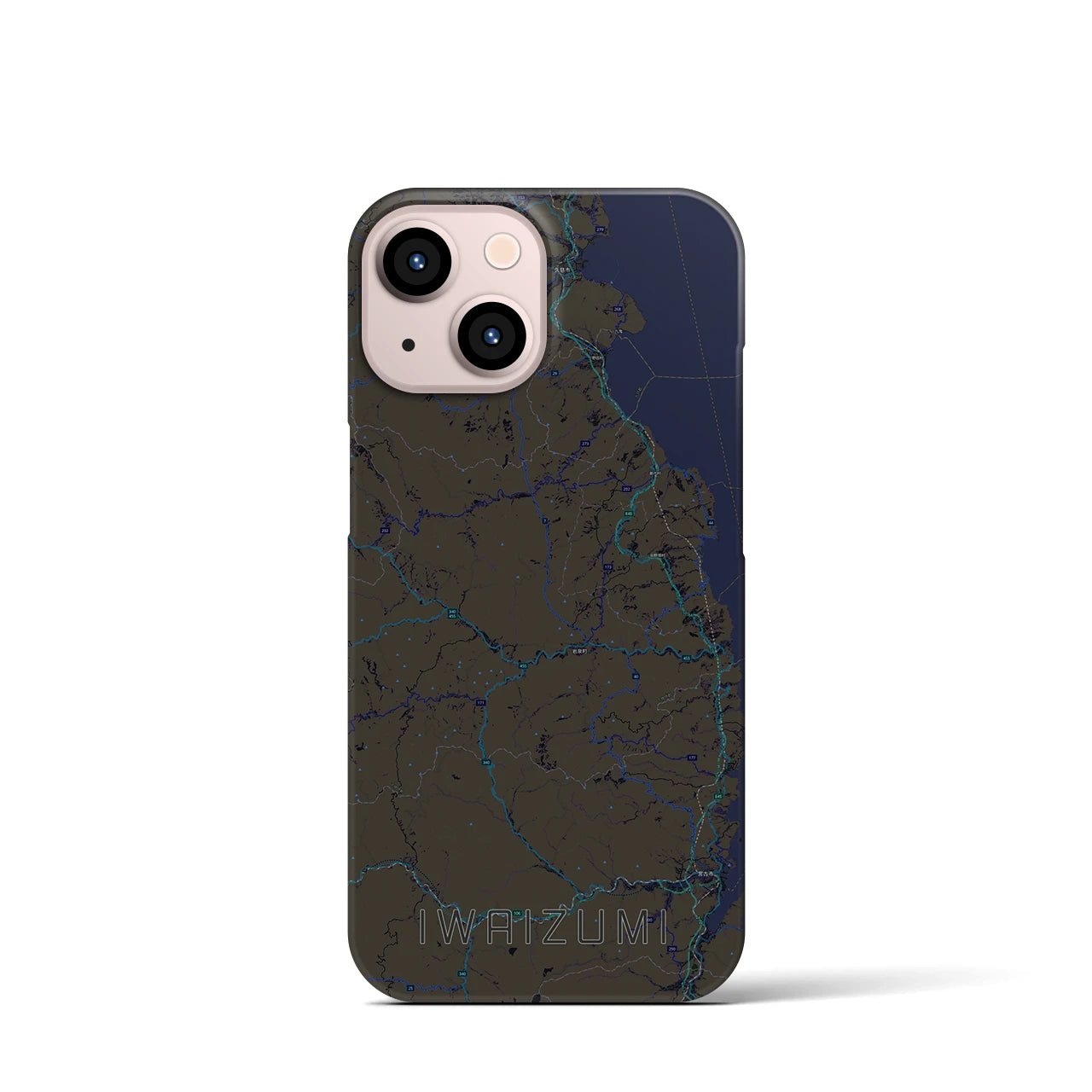 【岩泉(岩手県)】地図柄iPhoneケース(バックカバータイプ)