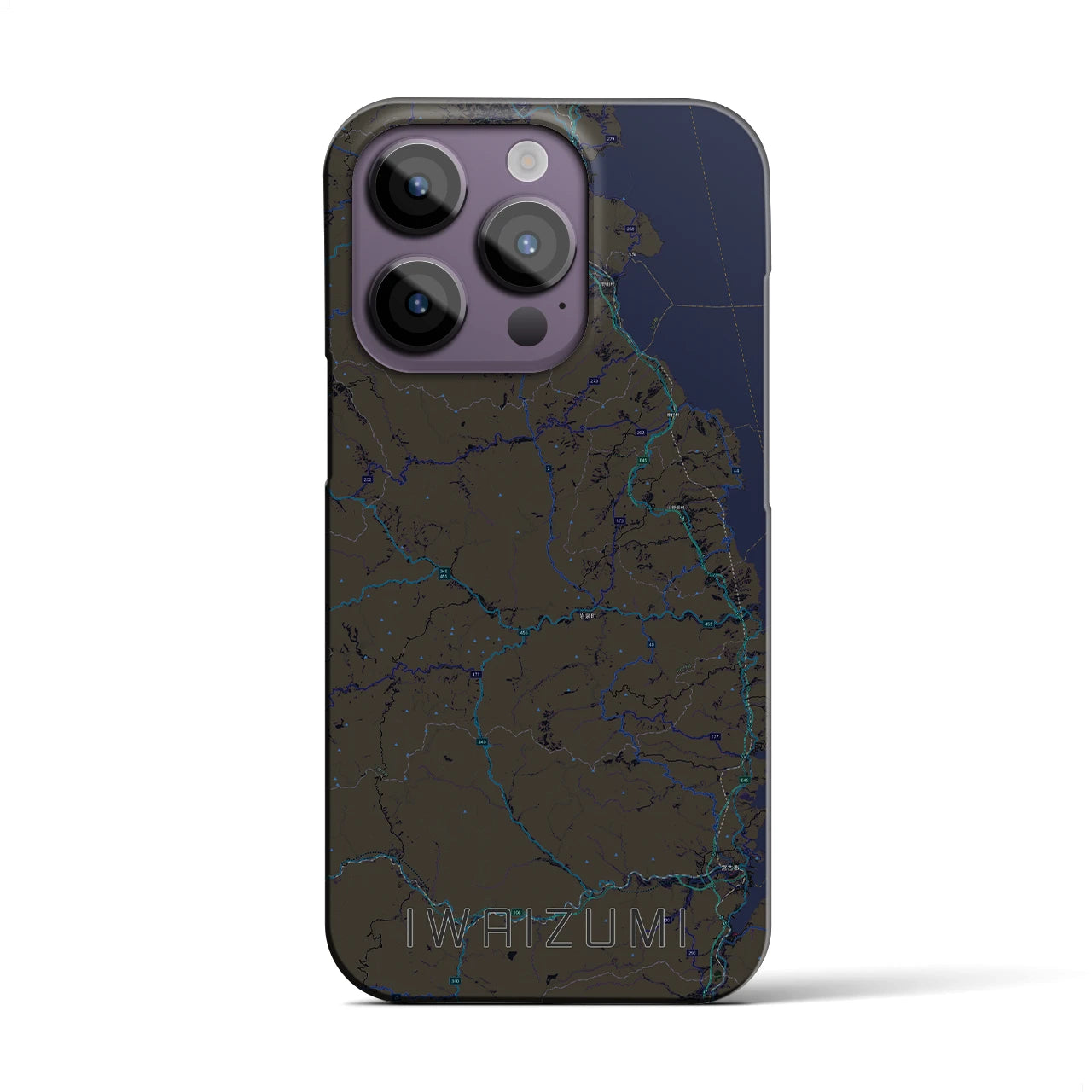 【岩泉(岩手県)】地図柄iPhoneケース(バックカバータイプ)